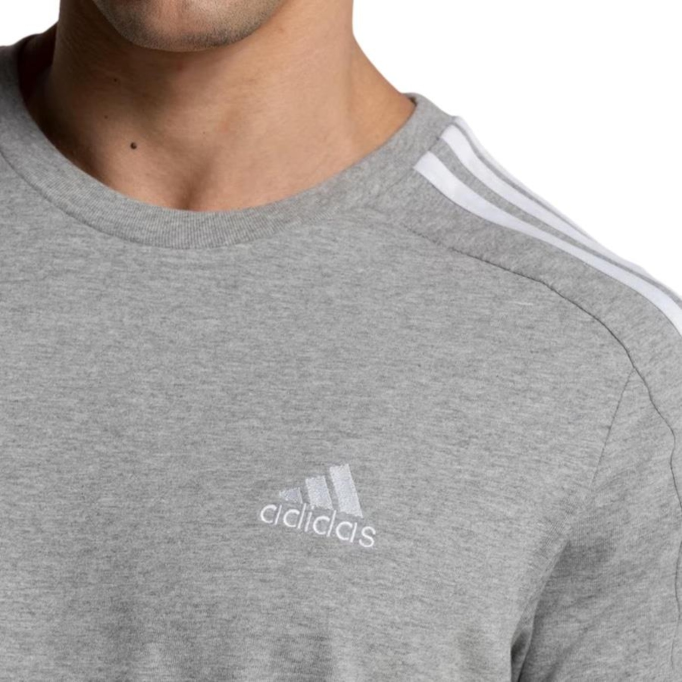 Camiseta adidas 3 Stripes - Masculina - Foto 4