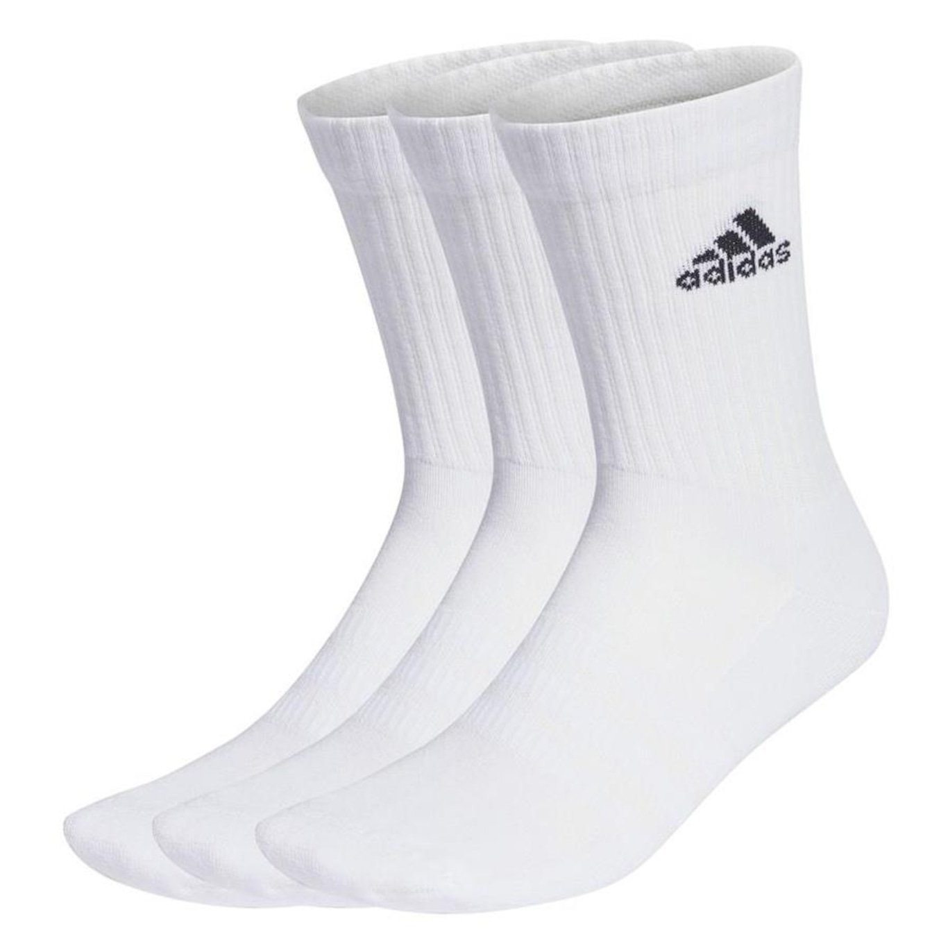 Kit Meias Cano Alto adidas - 3 Pares - Unissex - Foto 3