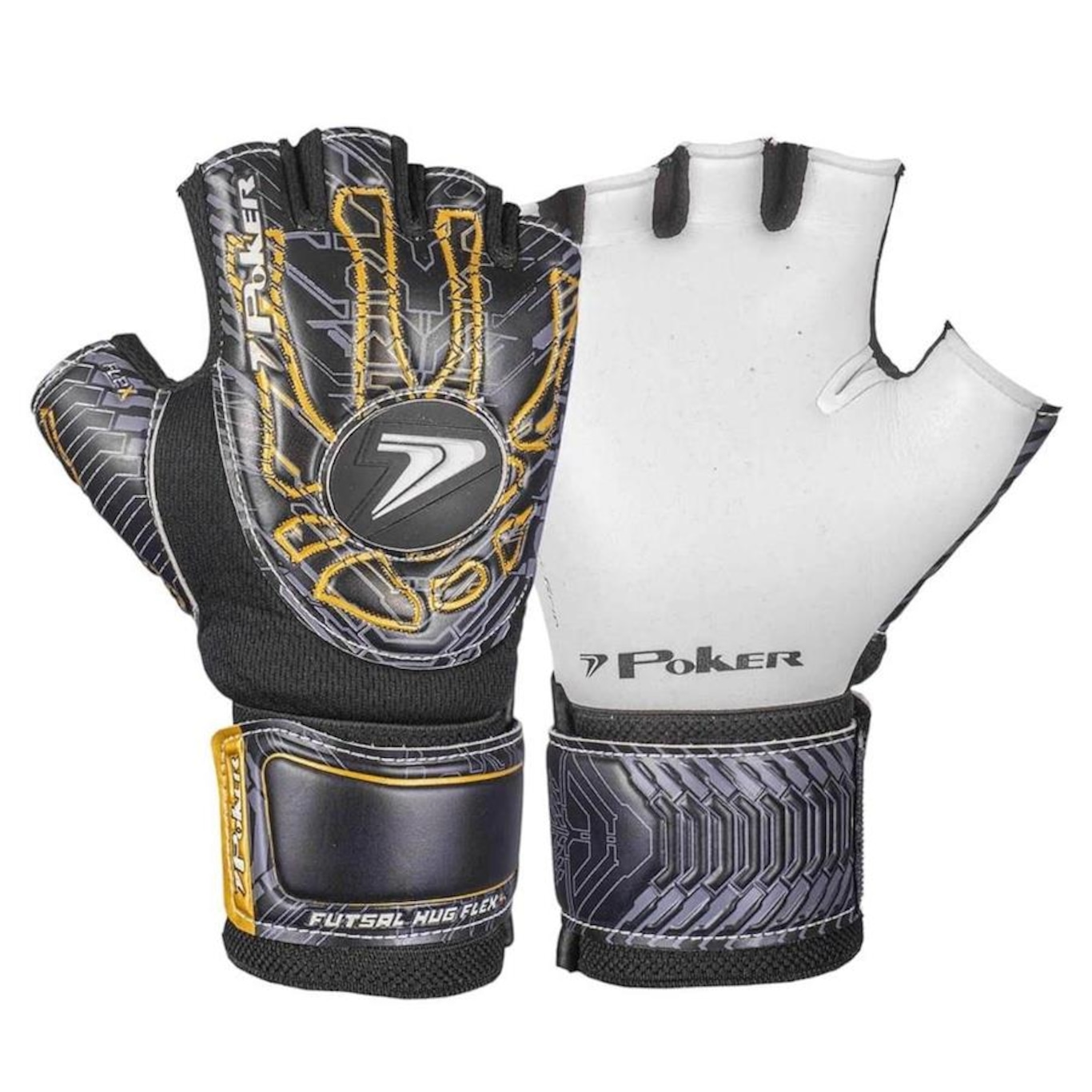 Luvas de Goleiro Poker Futsal Hug Flex 4 Profissional - Adulto - Foto 1