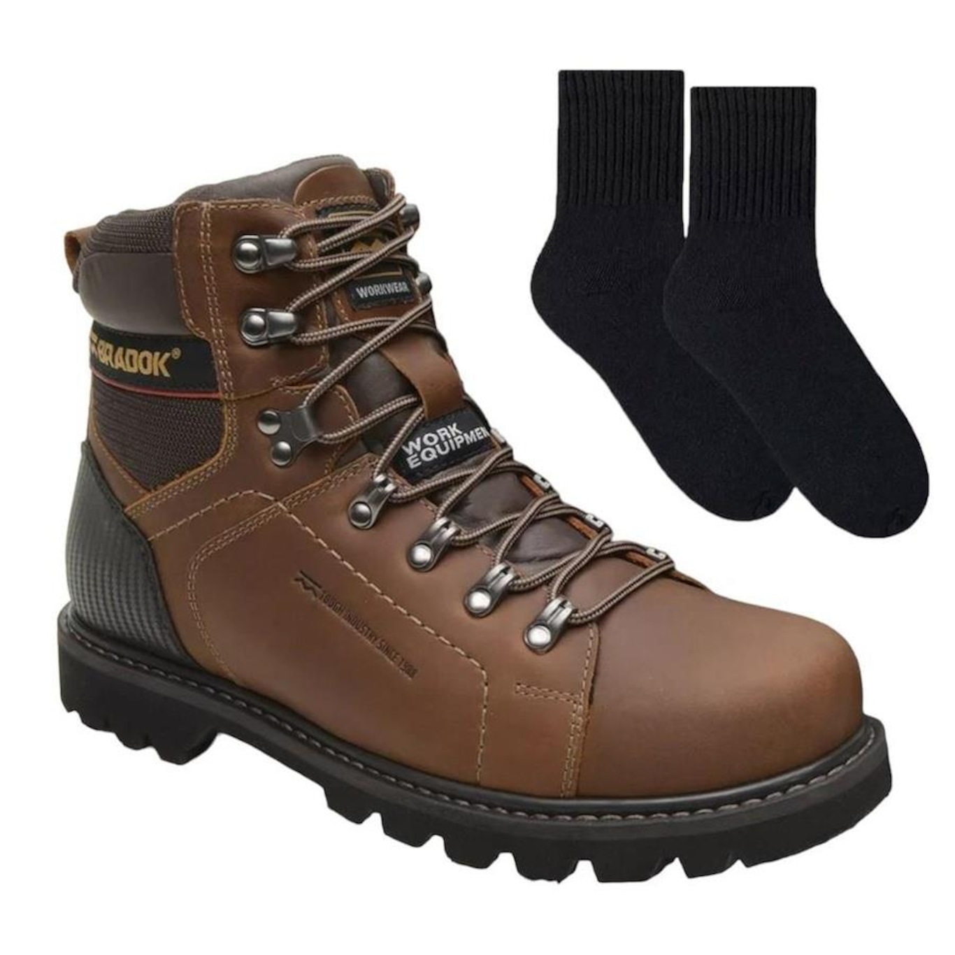 Bota Bradok Oregon Crazy Horse - Masculina + 1 Par de Meias - Foto 1