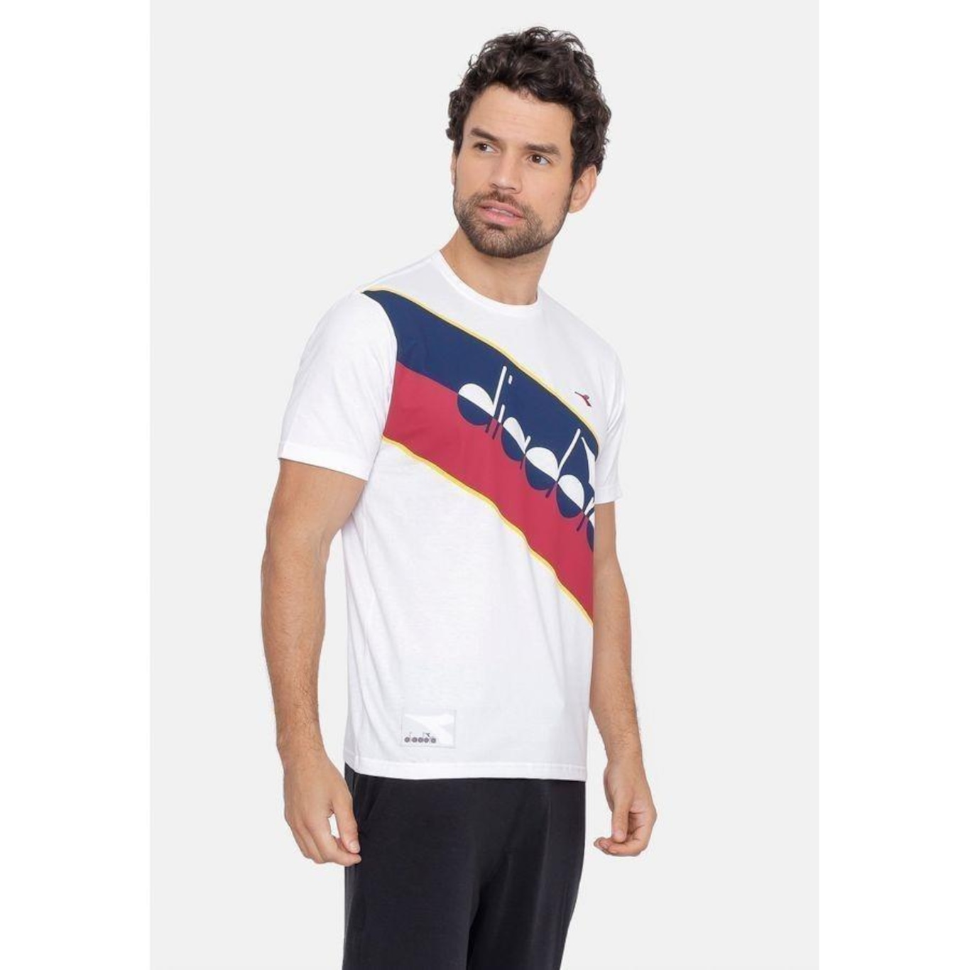 Camiseta Diadora Two Tone Stripe - Masculina - Foto 3