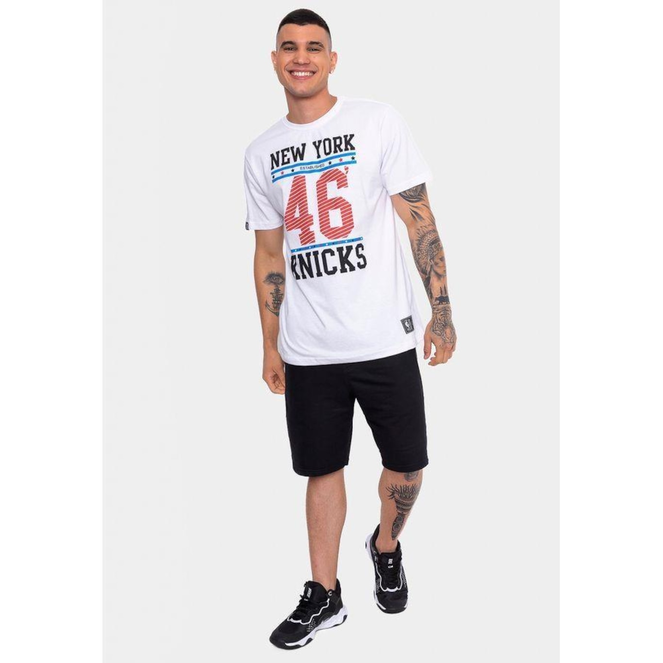 Camiseta Nba Color Year New York Knicks Nba - Masculina - Foto 4