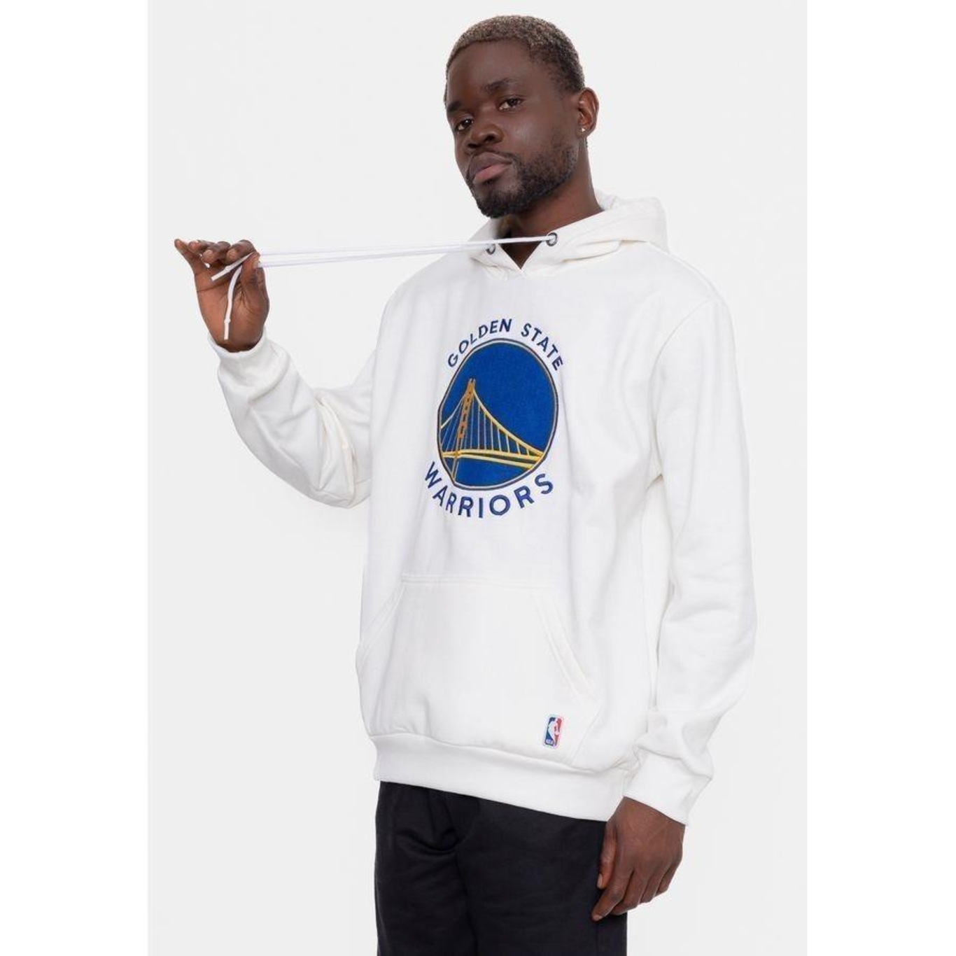 Blusão de Moletom Nba Feltro Logo Golden State Warriors - Masculino - Foto 4