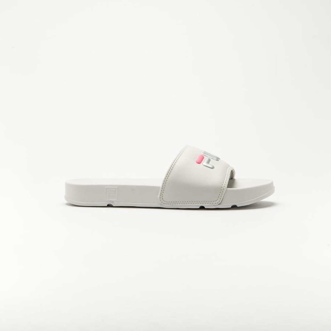 Fila womens drifter rose embroidered white slide sandals online