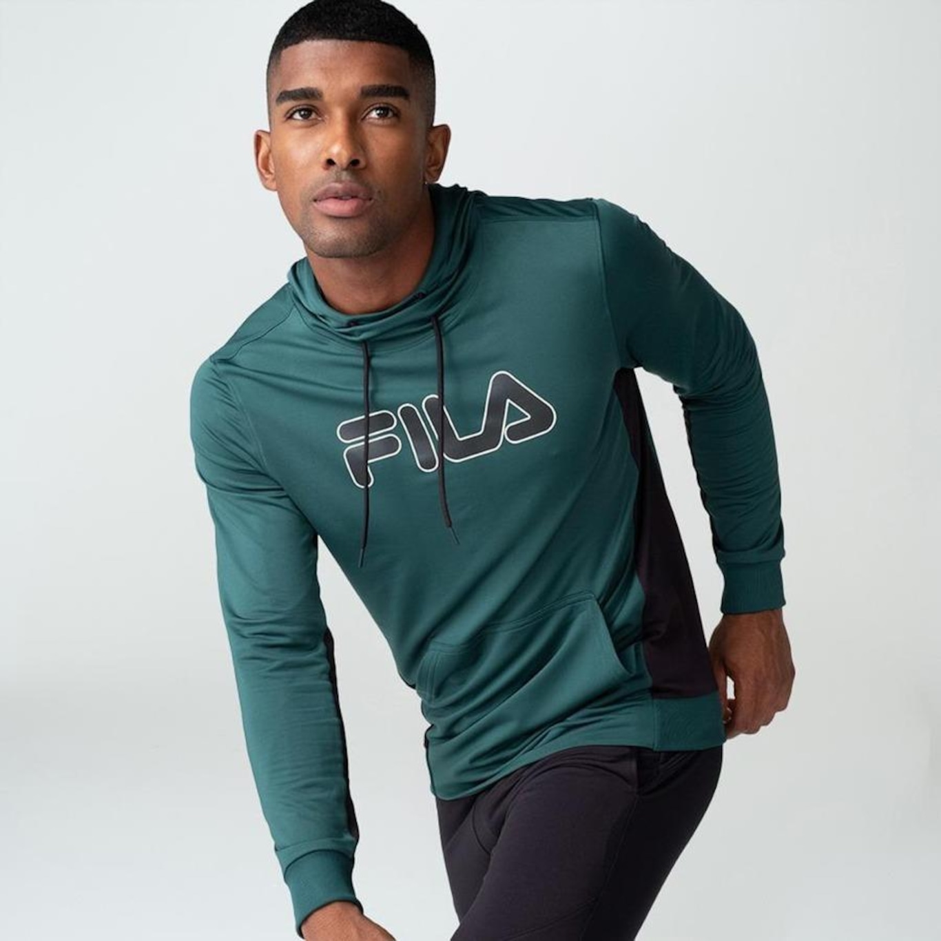 Blusão com Capuz Fila Sports Color Ii - Masculino - Foto 1