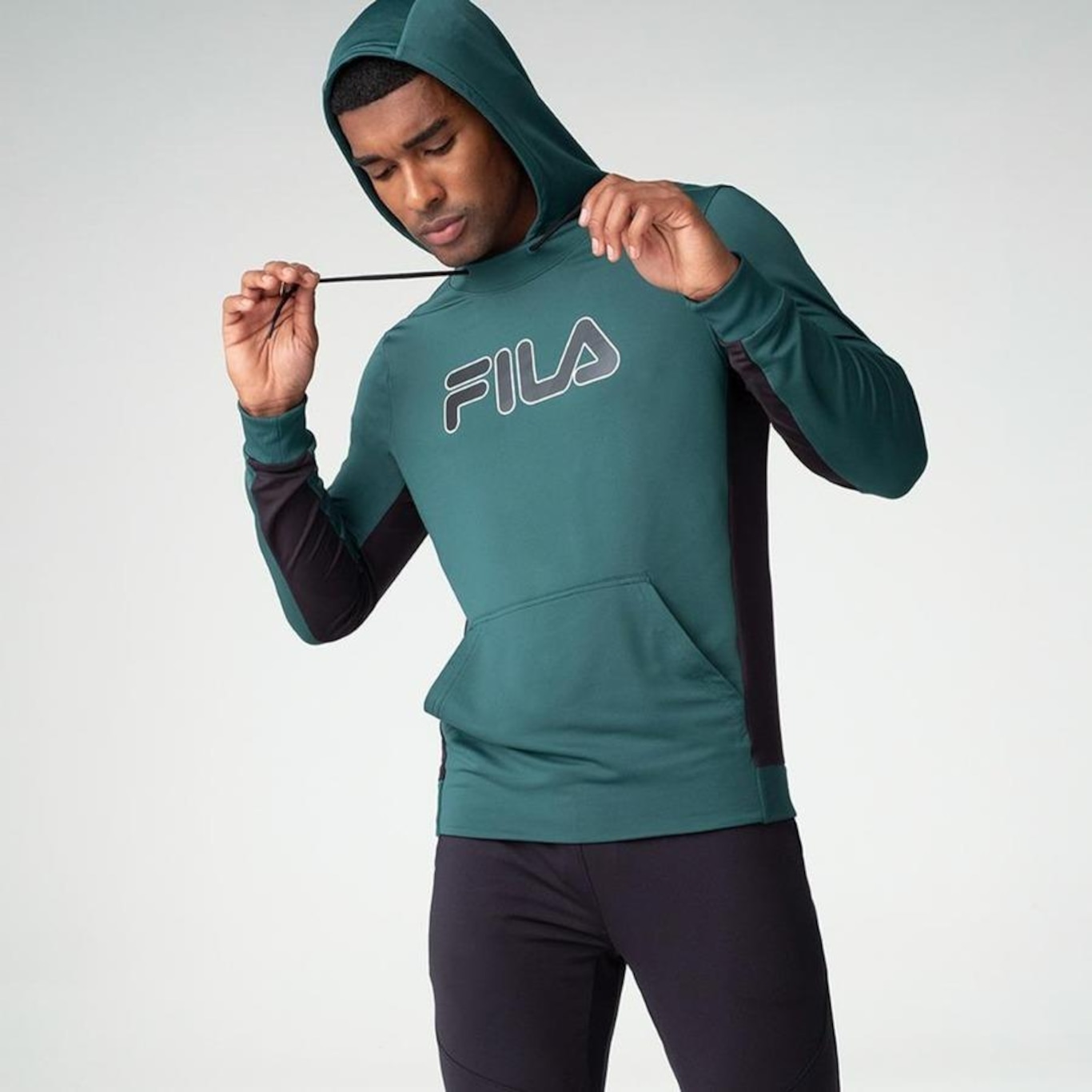 Blusão com Capuz Fila Sports Color Ii - Masculino - Foto 4