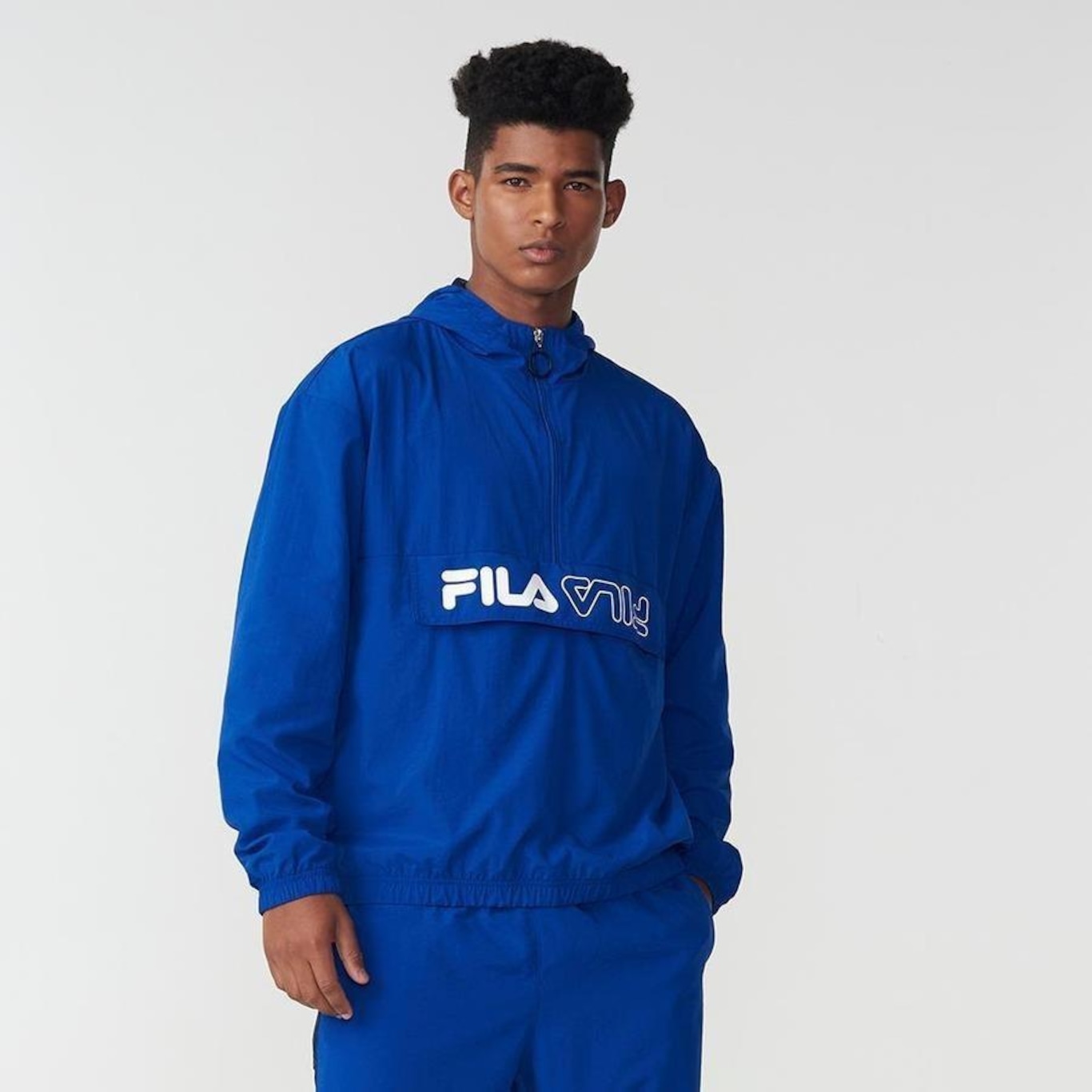 Blusão com Capuz Fila Anorak Basic - Masculina - Foto 3