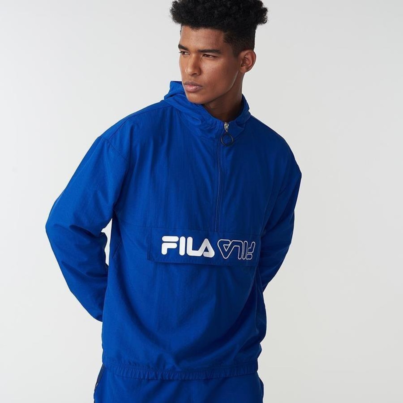 Blusão com Capuz Fila Anorak Basic - Masculina - Foto 4