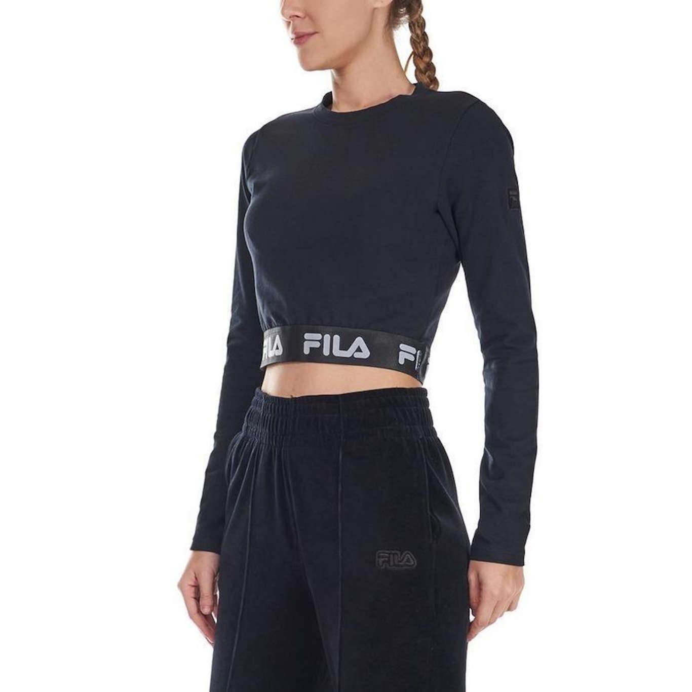 Camiseta Manga Longa Fila Elastic - Feminina - Foto 4