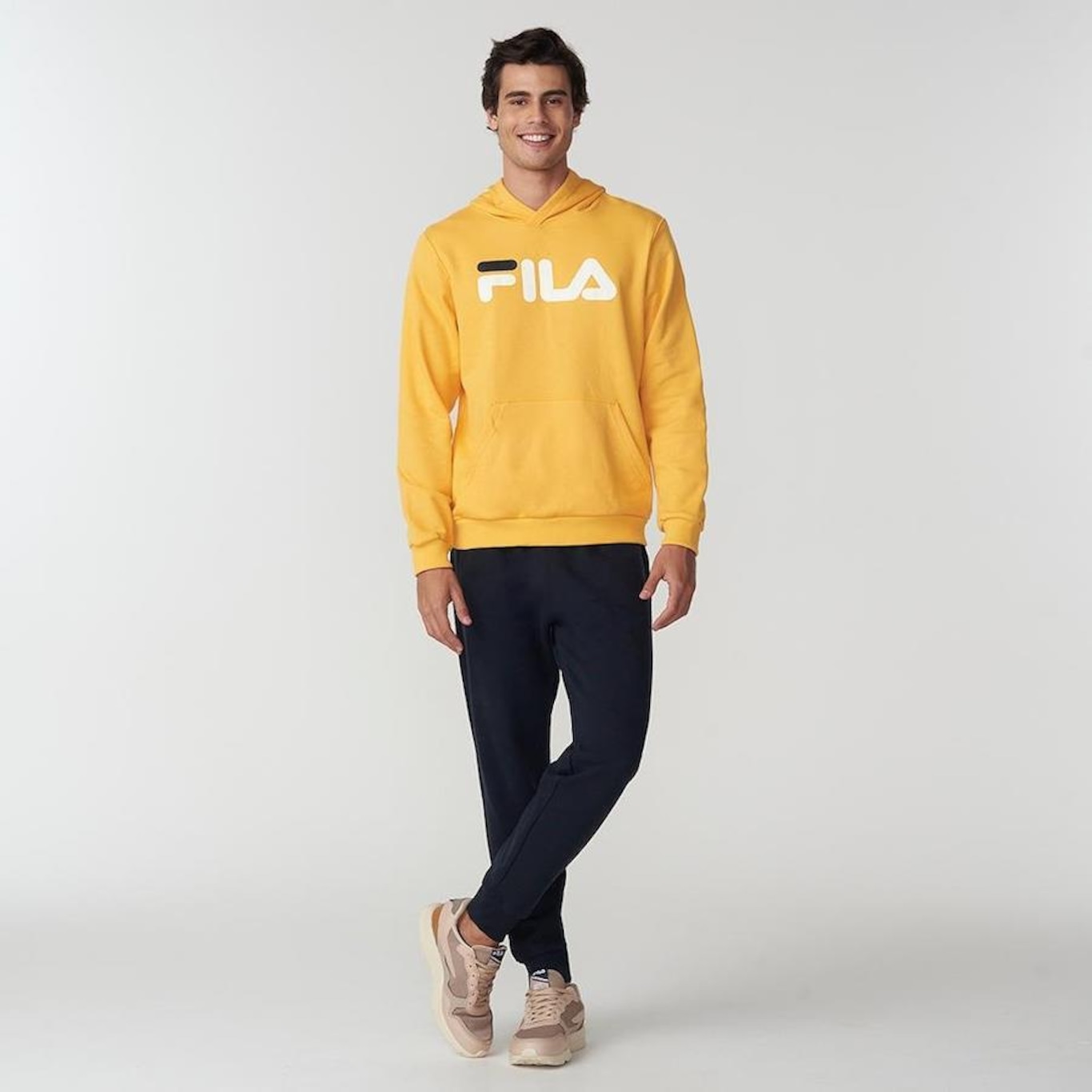 Blusão com Capuz Fila Letter - Masculino - Foto 3