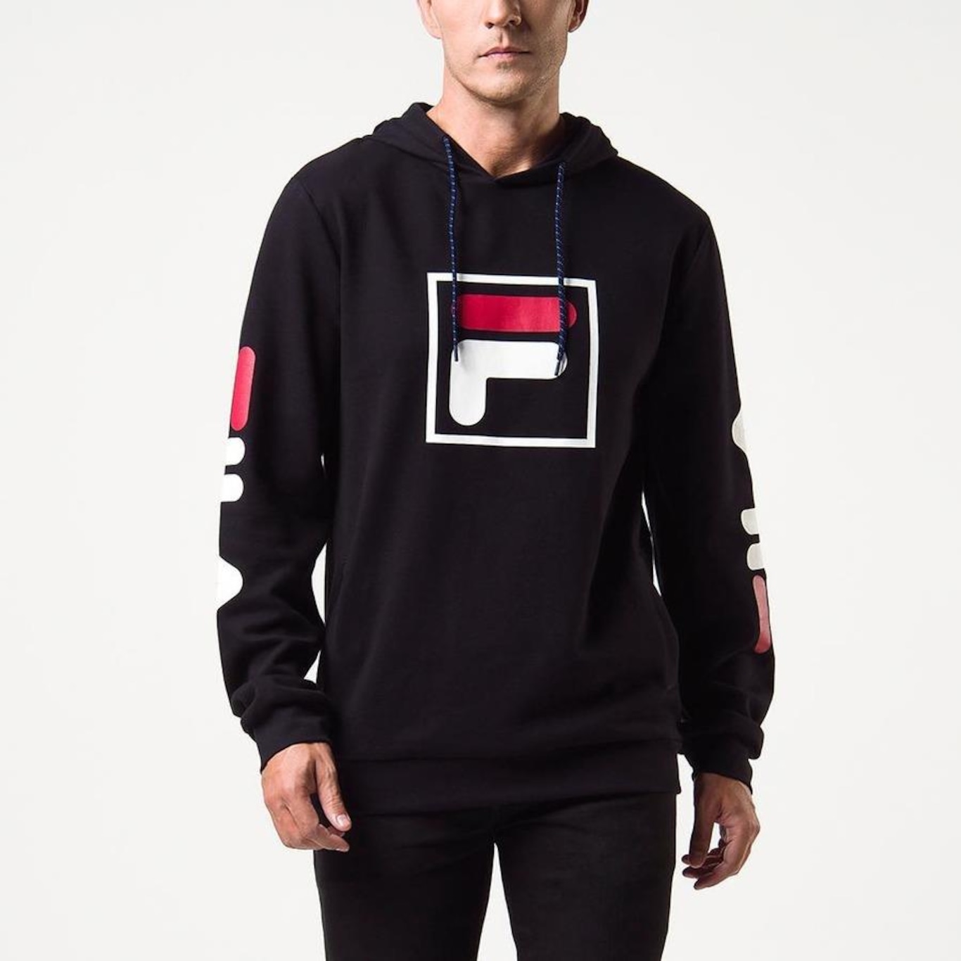 Blusão com Capuz Fila Fbox Hoodie - Unissex - Foto 1