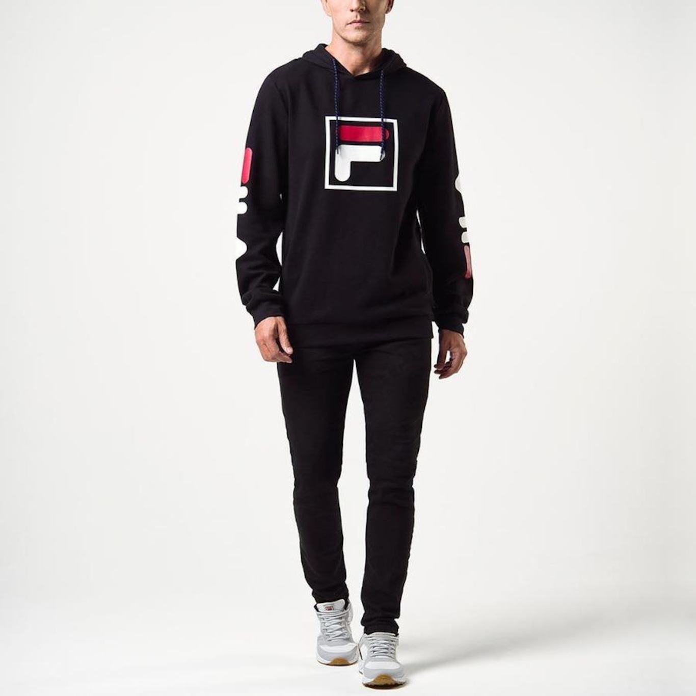 Blusão com Capuz Fila Fbox Hoodie - Unissex - Foto 4