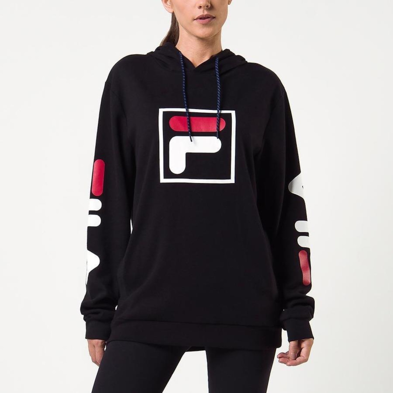 Blusão com Capuz Fila Fbox Hoodie - Unissex - Foto 5