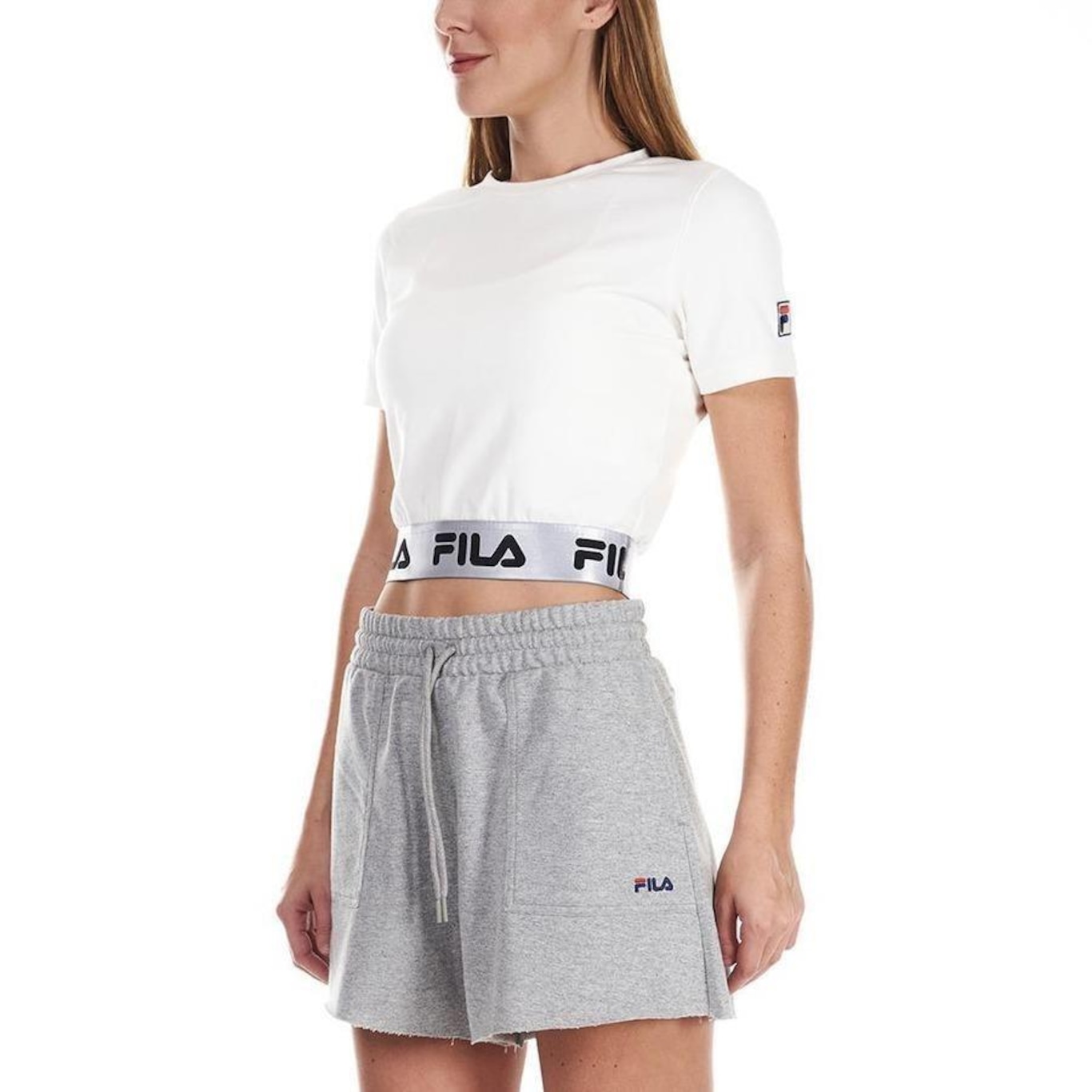 Blusa Cropped Fila Elastic - Feminina - Foto 3