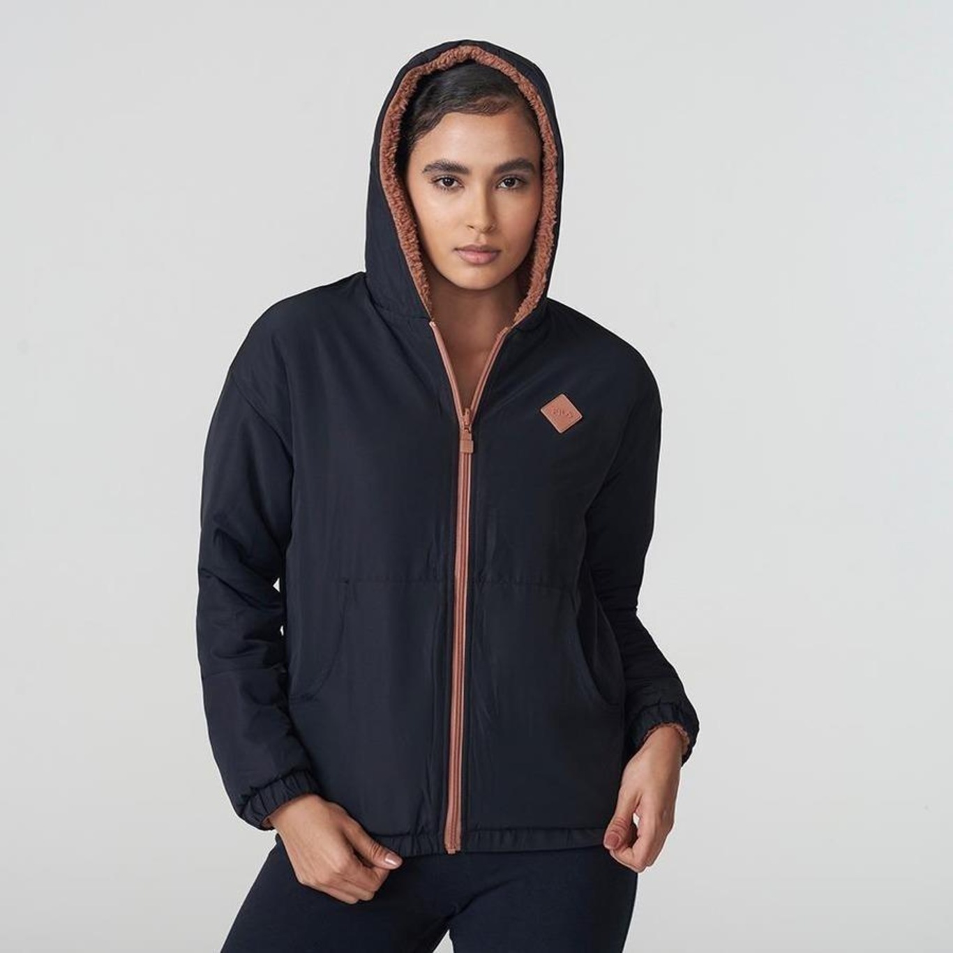 Moletom com capuz feminino Lululemon edição especial cinza com zíper  completo, tamanho 8