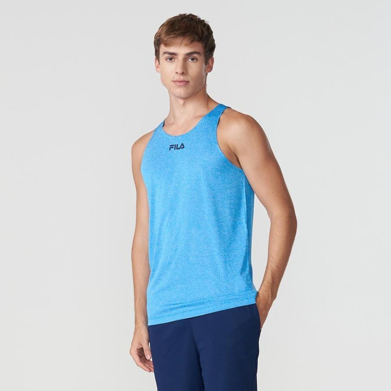 Camiseta John John Basic Masculina Azul Médio