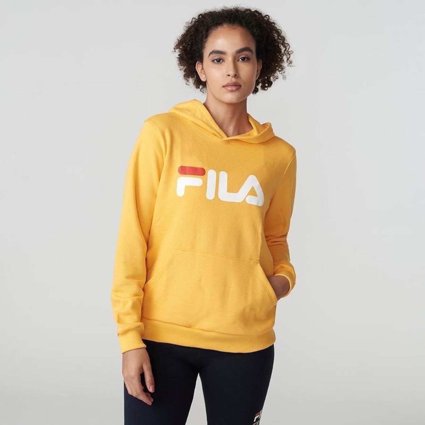 Blusão com Capuz Fila Letter - Feminino - Foto 2