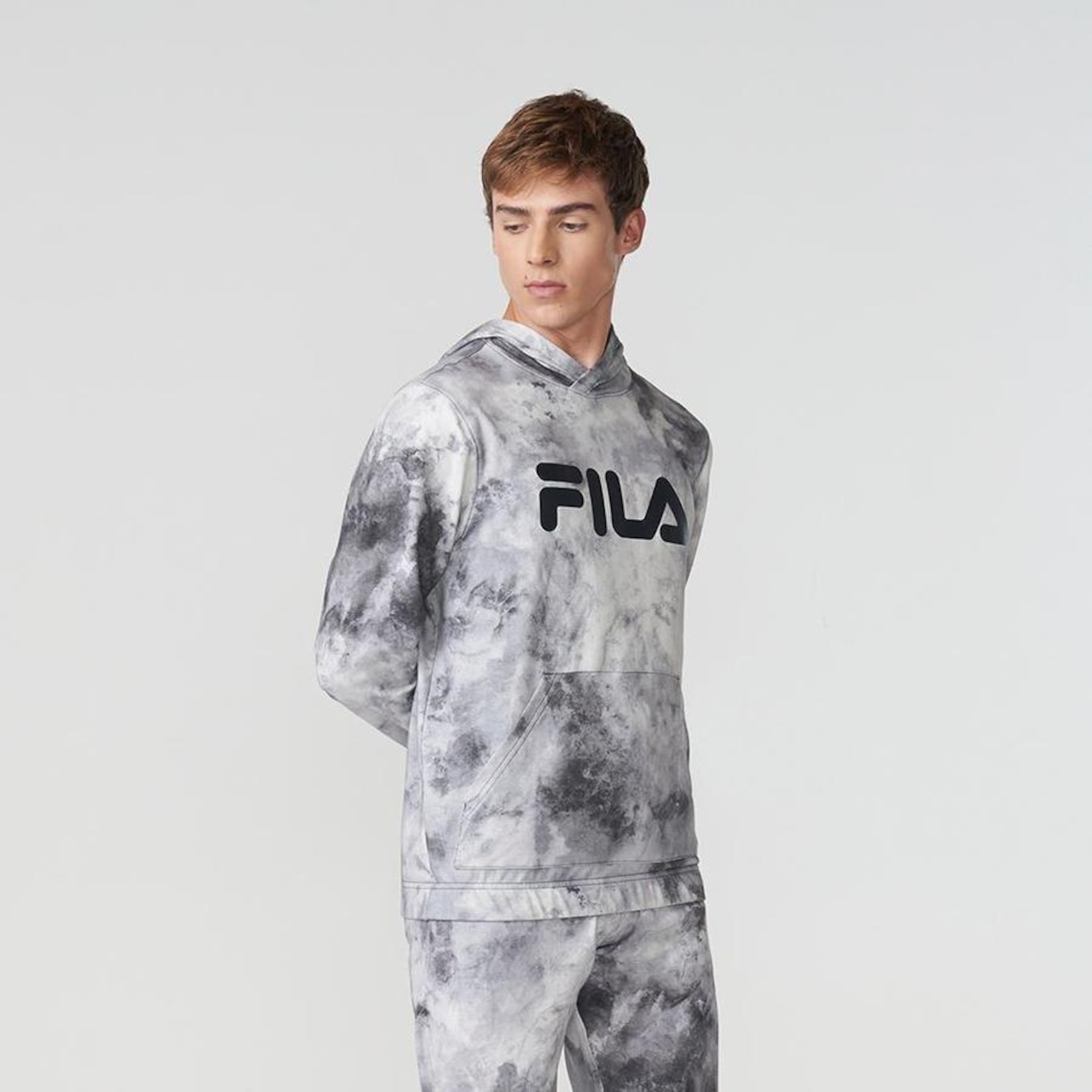 Blusão com Capuz Fila Letter Sky - Masculino - Foto 4