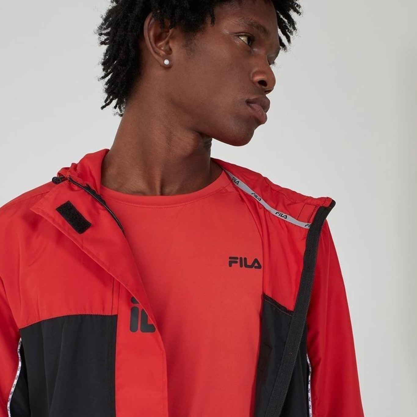 Jaqueta com Capuz Fila Linea - Masculina - Foto 1