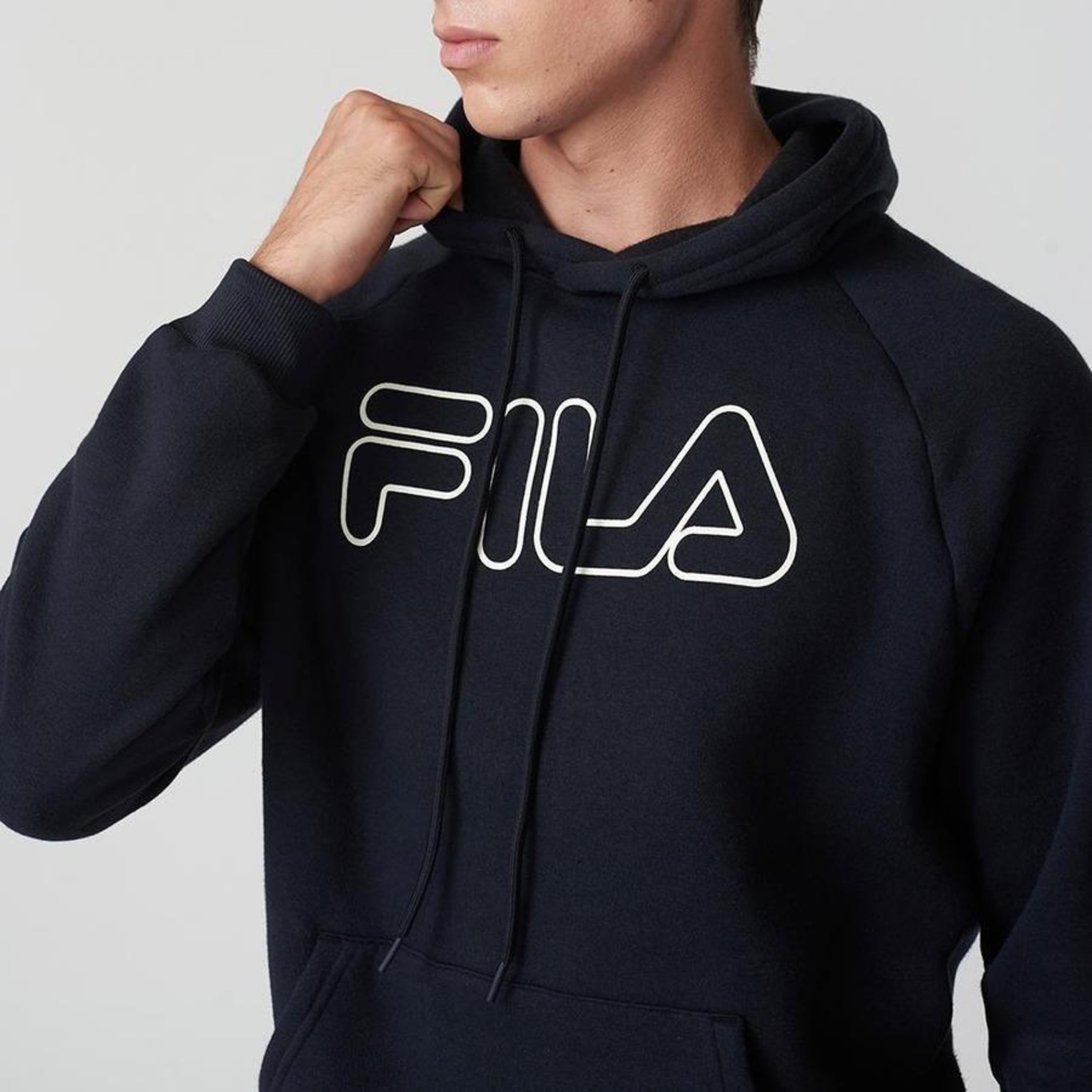 Blusão com Capuz Fila Letter Outline Winter - Masculino - Foto 2