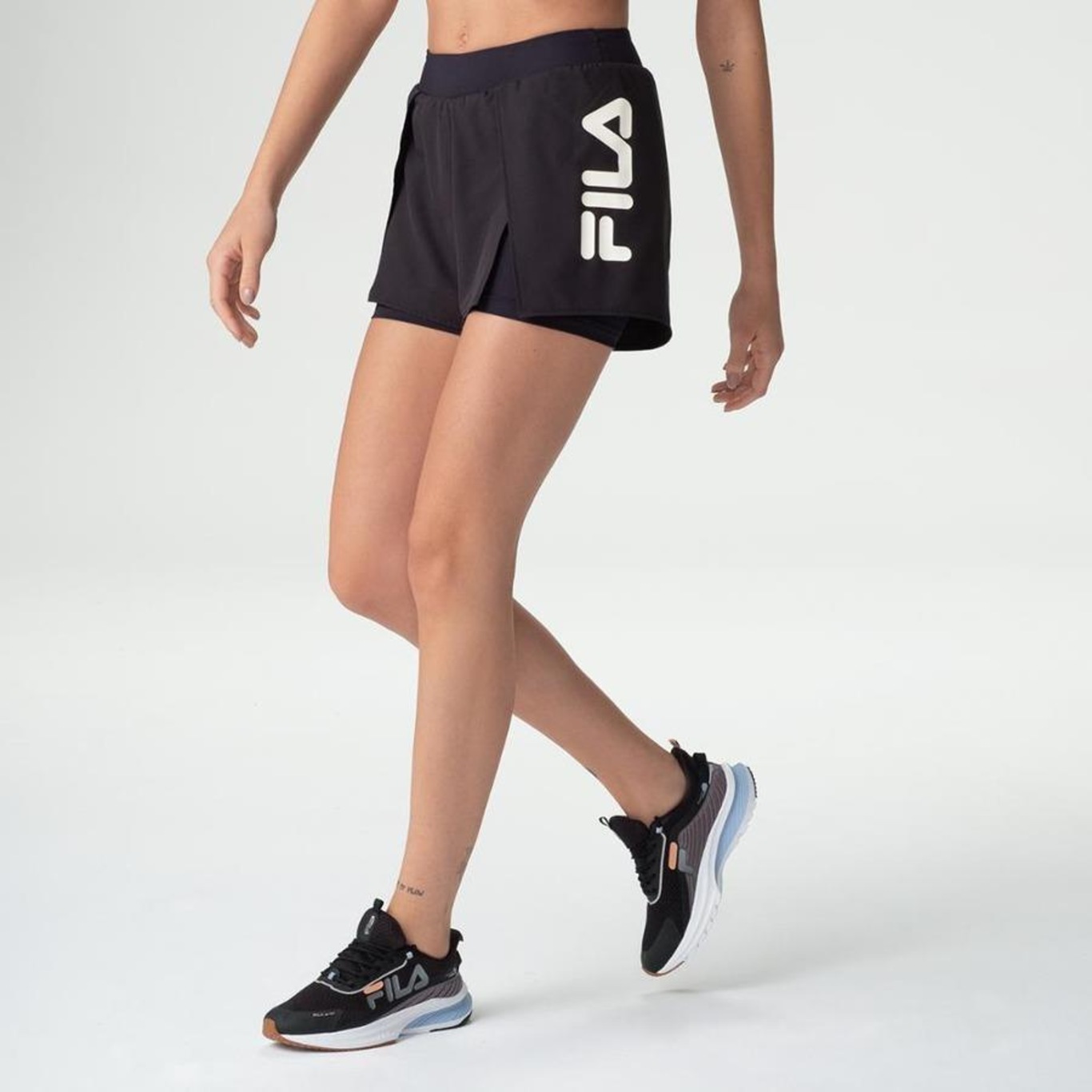 Shorts Fila Performa Double - Feminino - Foto 3