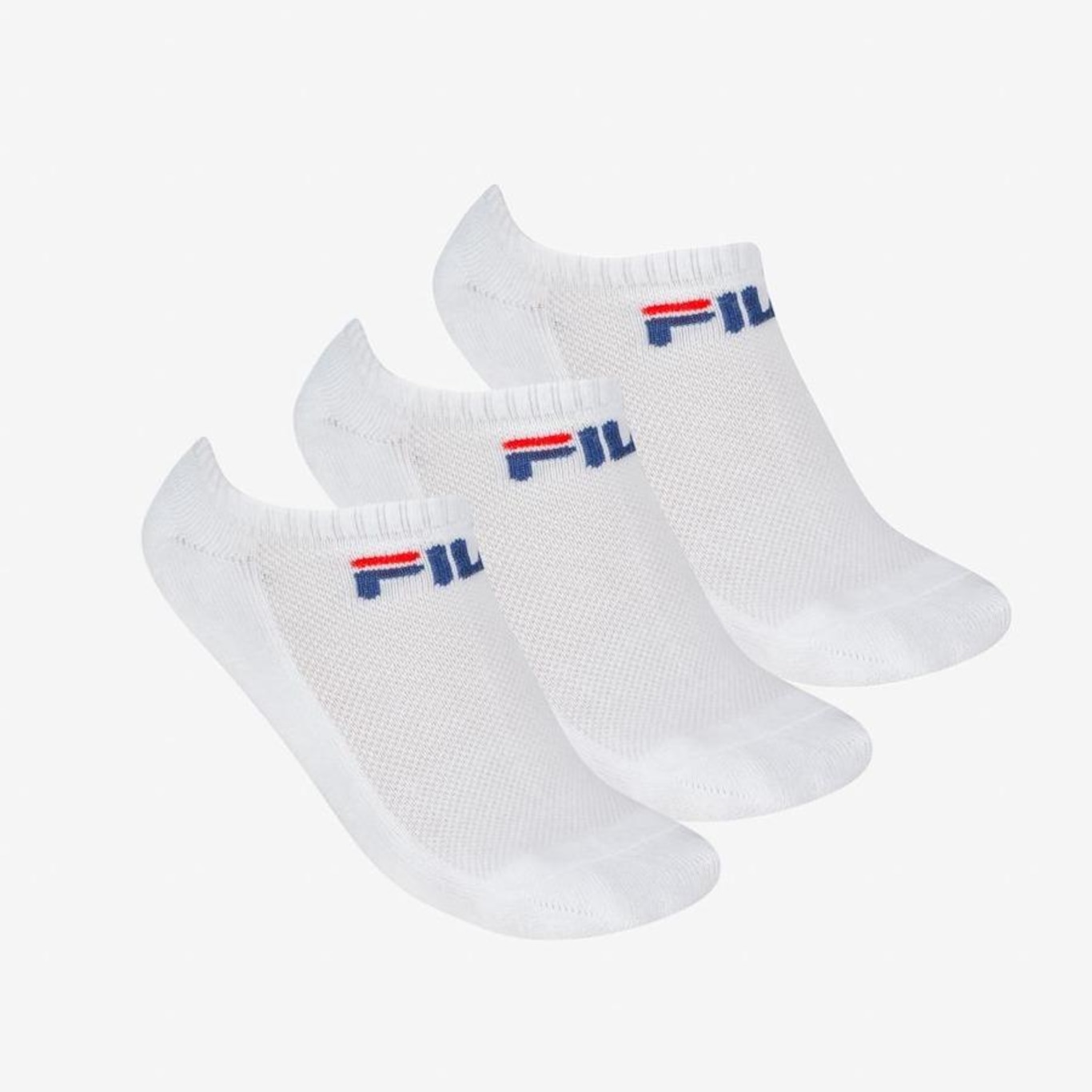 Meia Cano Curto Fila Tripack Light - Unissex - Foto 1