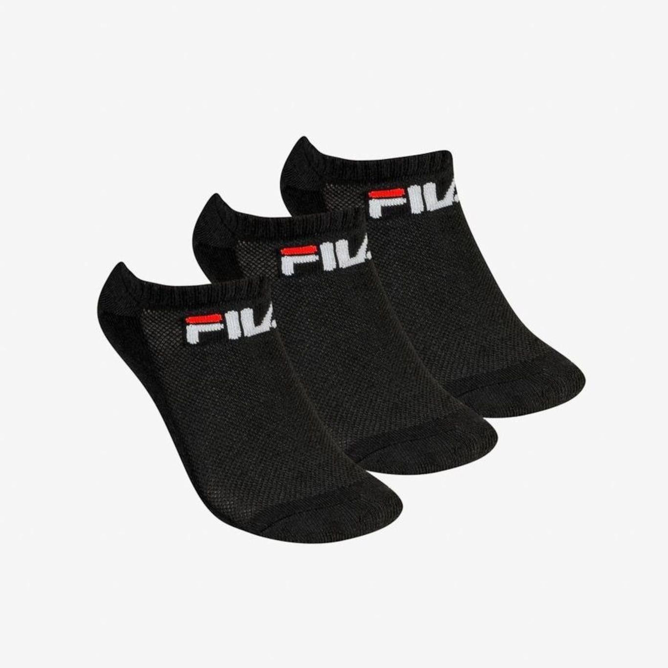 Meia Cano Curto Fila Tripack Light - Unissex - Foto 1