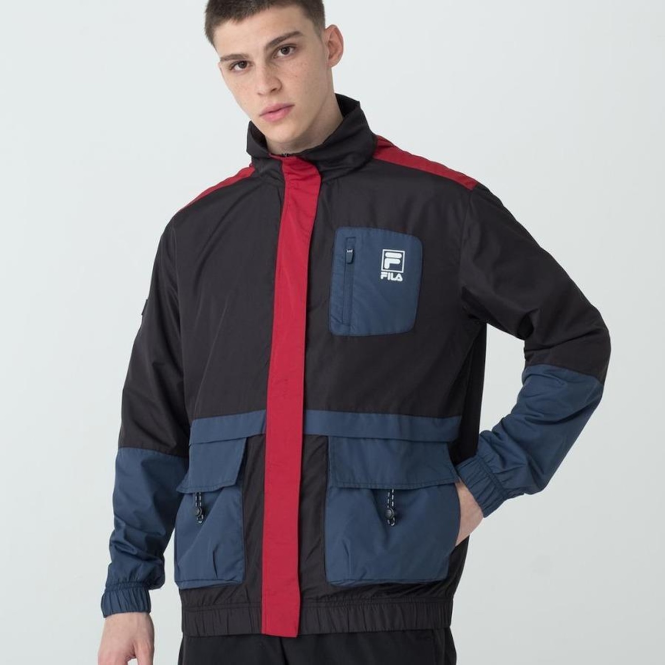 Jaqueta com Capuz Fila Pocket - Masculina - Foto 1