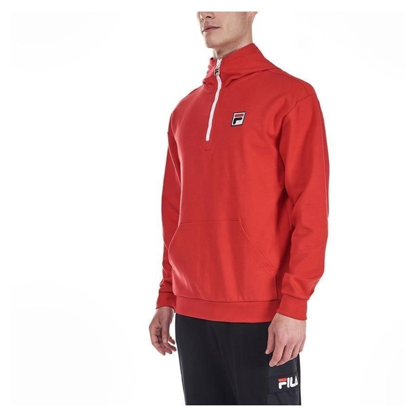 Blusão com Capuz Fila Half Zip - Masculino - Foto 3