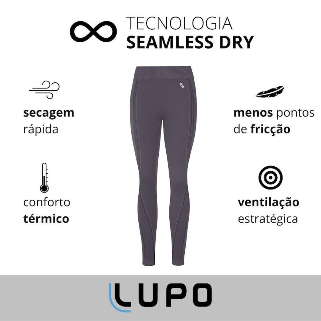 Calça Lupo Sport Legging sem Costura - Feminina