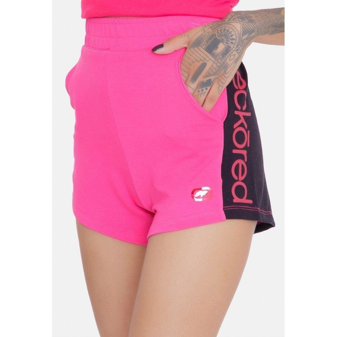 Shorts Ecko Recorte Ela - Feminino - Foto 2