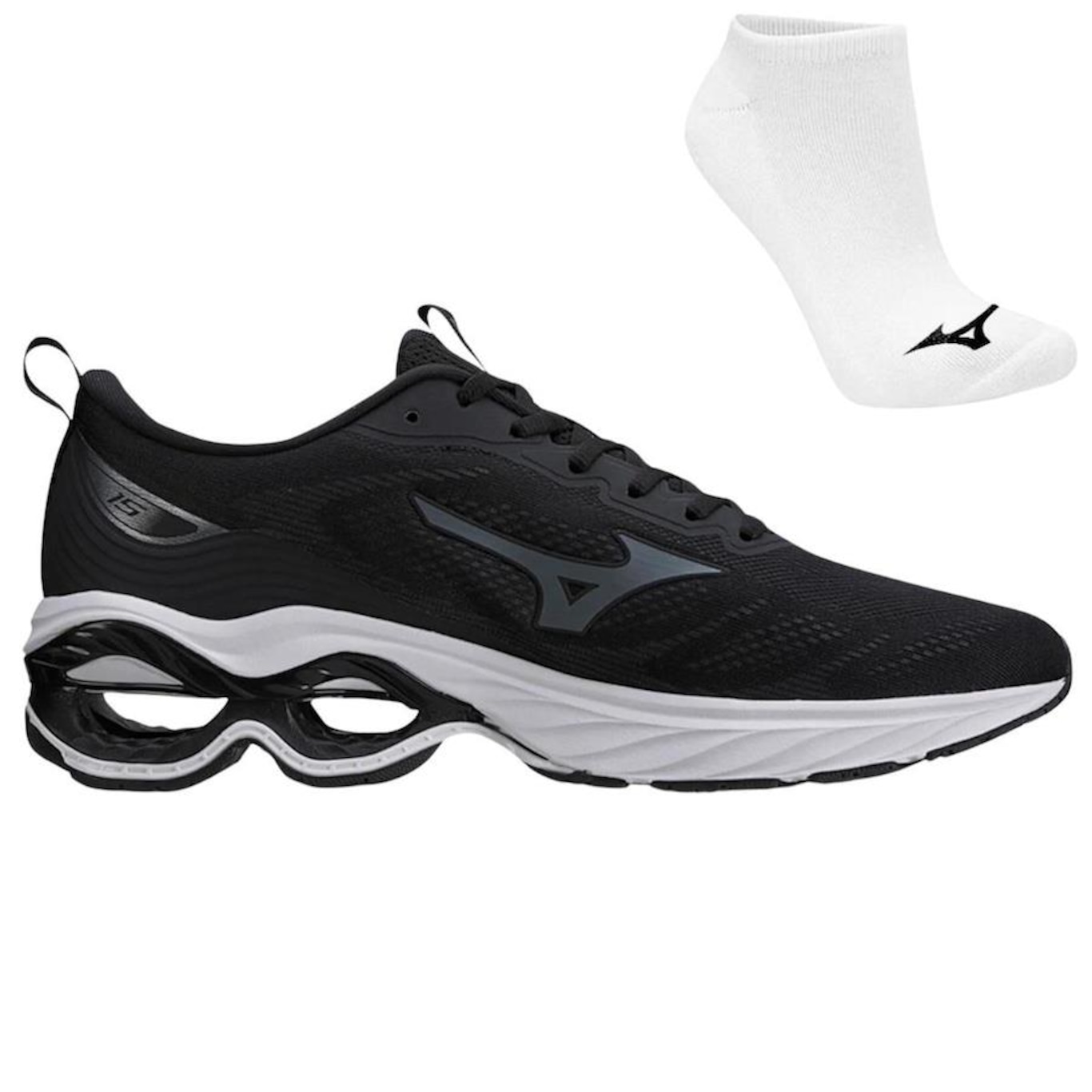 Tênis Mizuno Wave Frontier 15 + Meias - Masculino - Foto 1