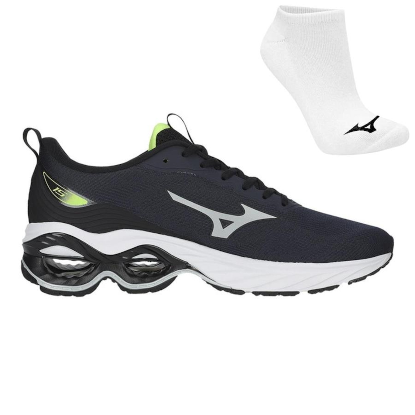 Tênis Mizuno Wave Frontier 15 + Meias - Masculino - Foto 1