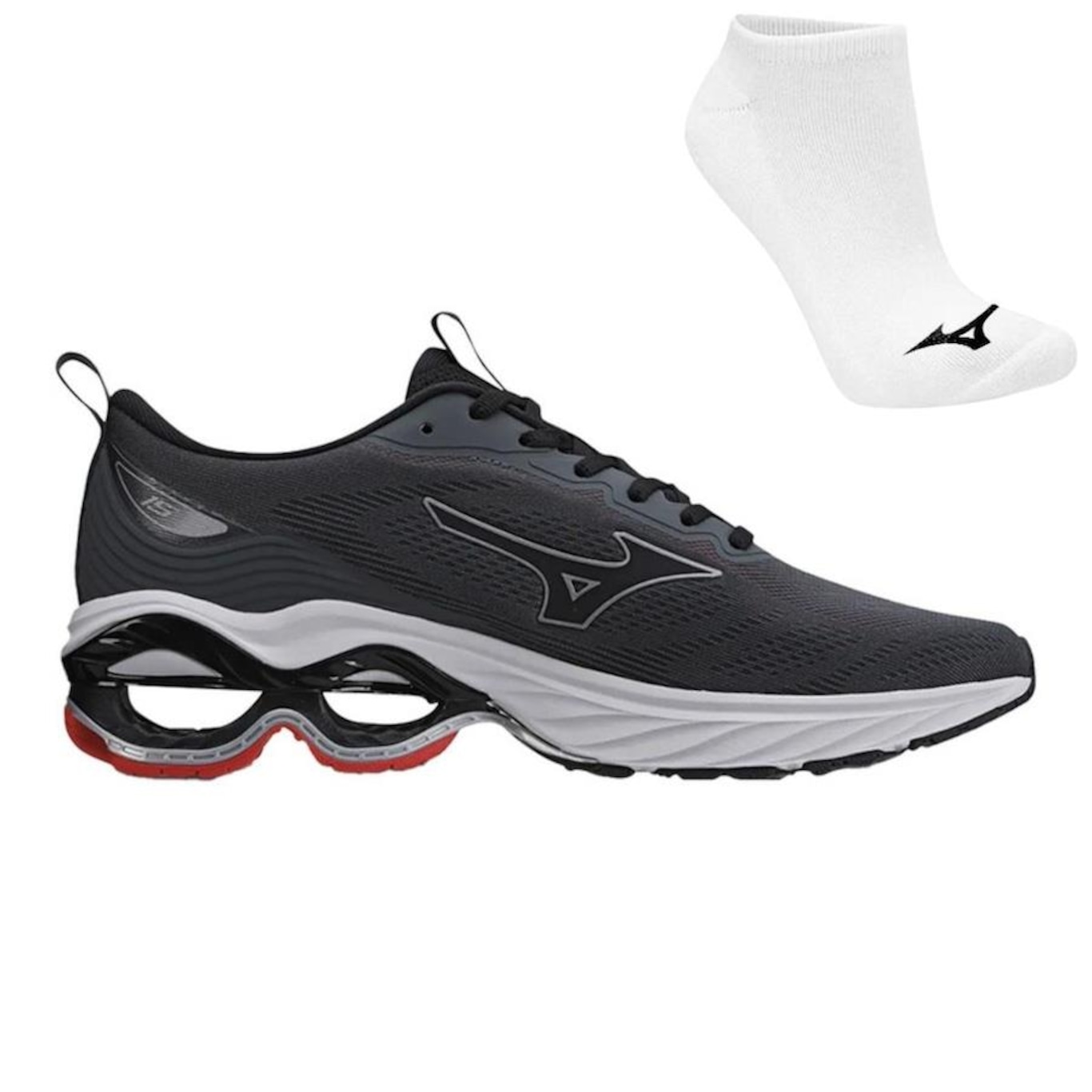 Tênis Mizuno Wave Frontier 15 + Meias - Masculino - Foto 1