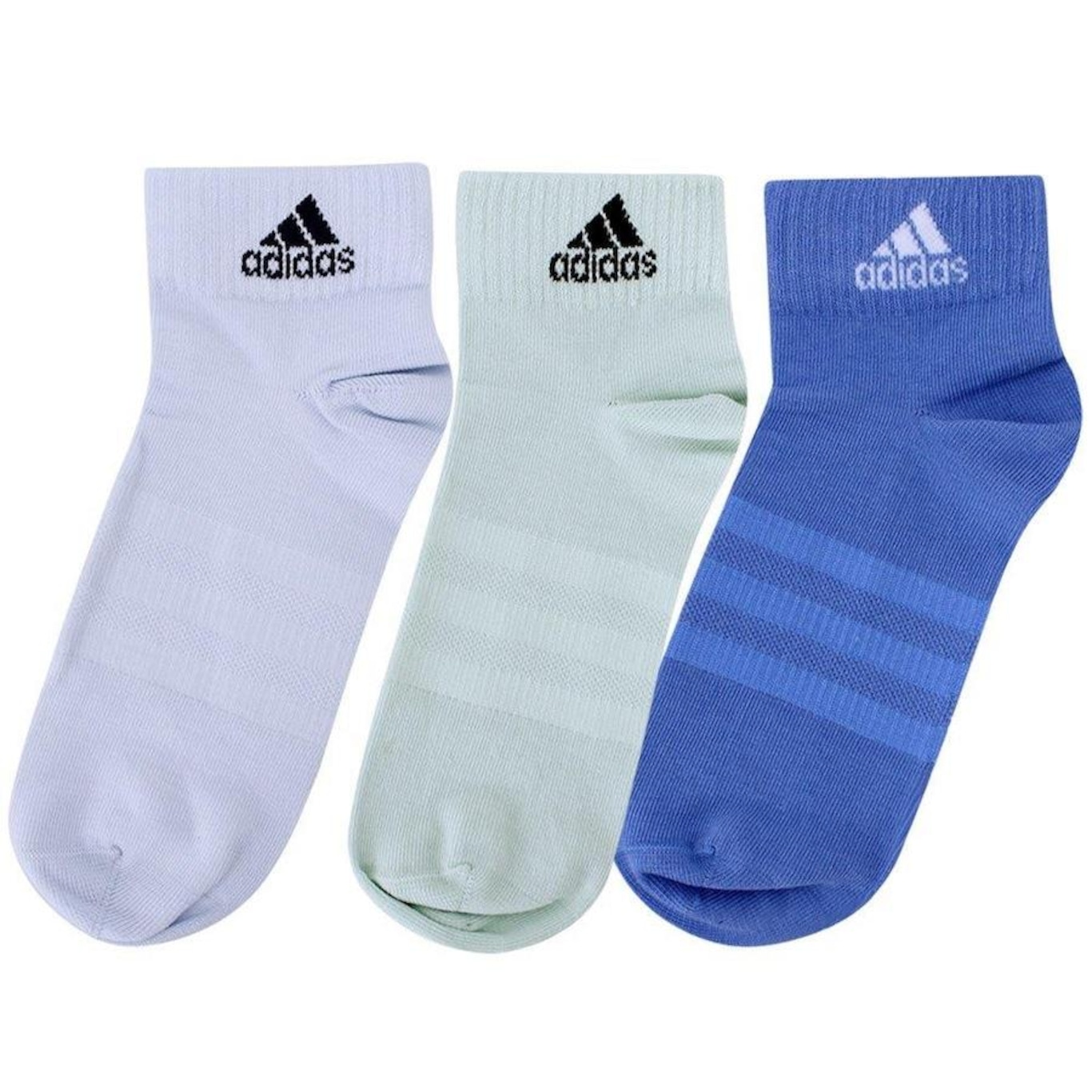 Kit Meias adidas T Spw Ankle - 3 Pares - Unissex - Foto 1