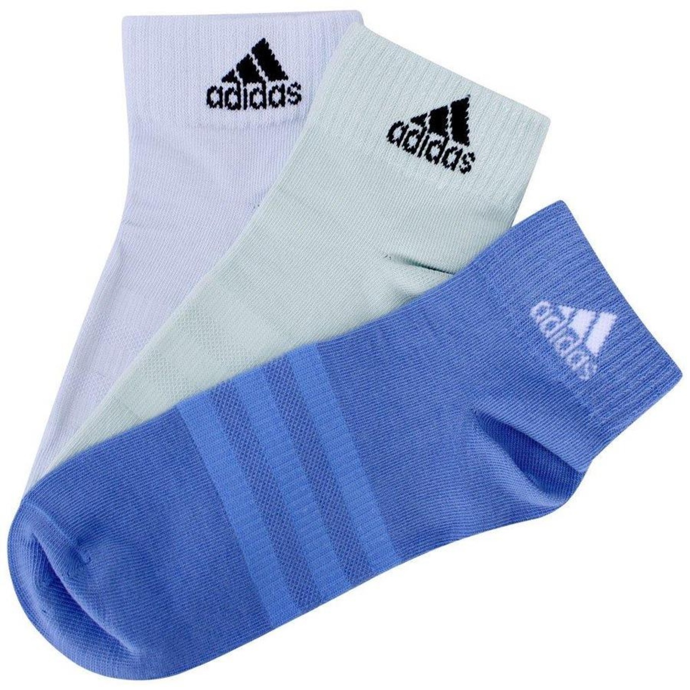 Kit Meias adidas T Spw Ankle - 3 Pares - Unissex - Foto 2