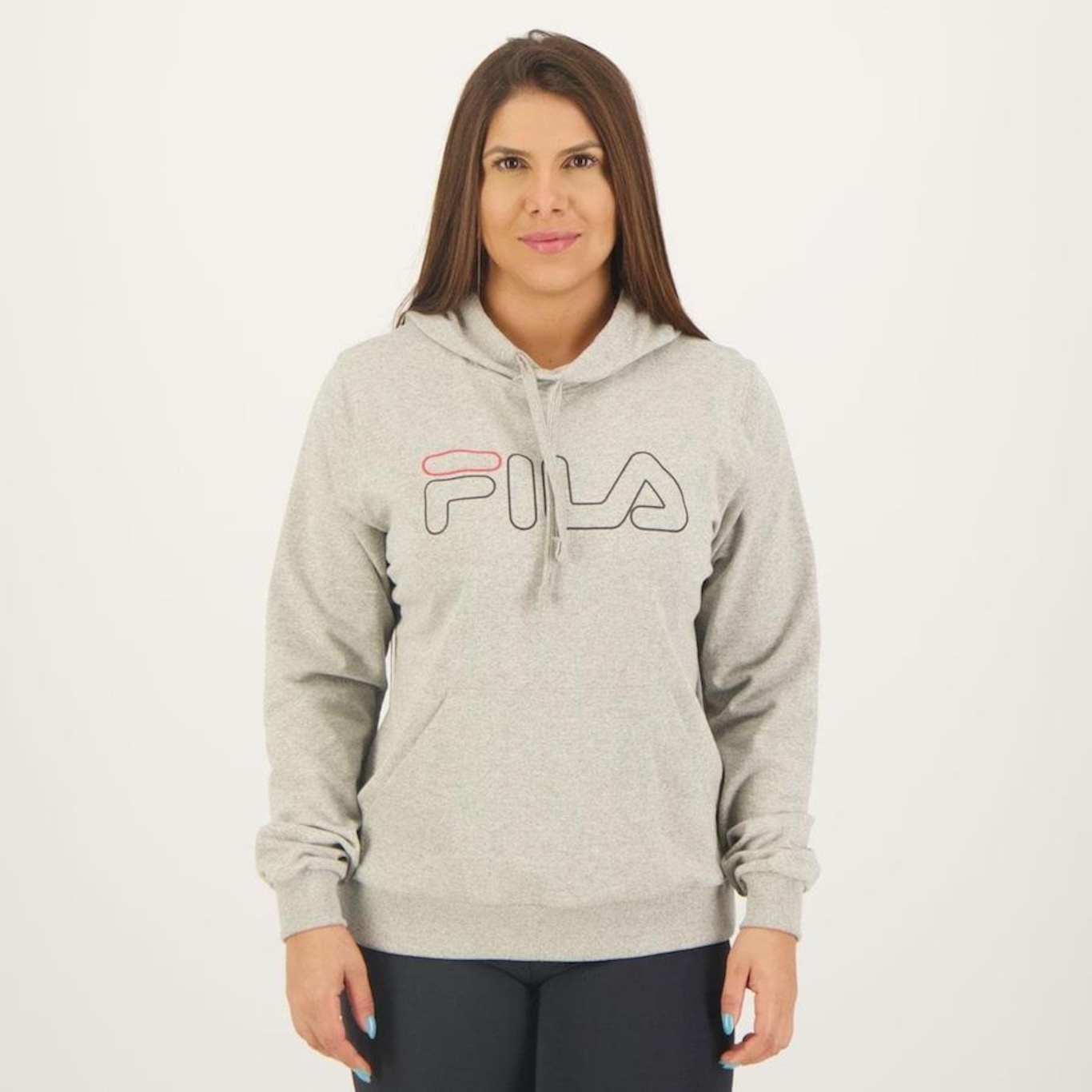 Blusão de Moletom com Capuz Fila Outline Basic - Feminino - Foto 1