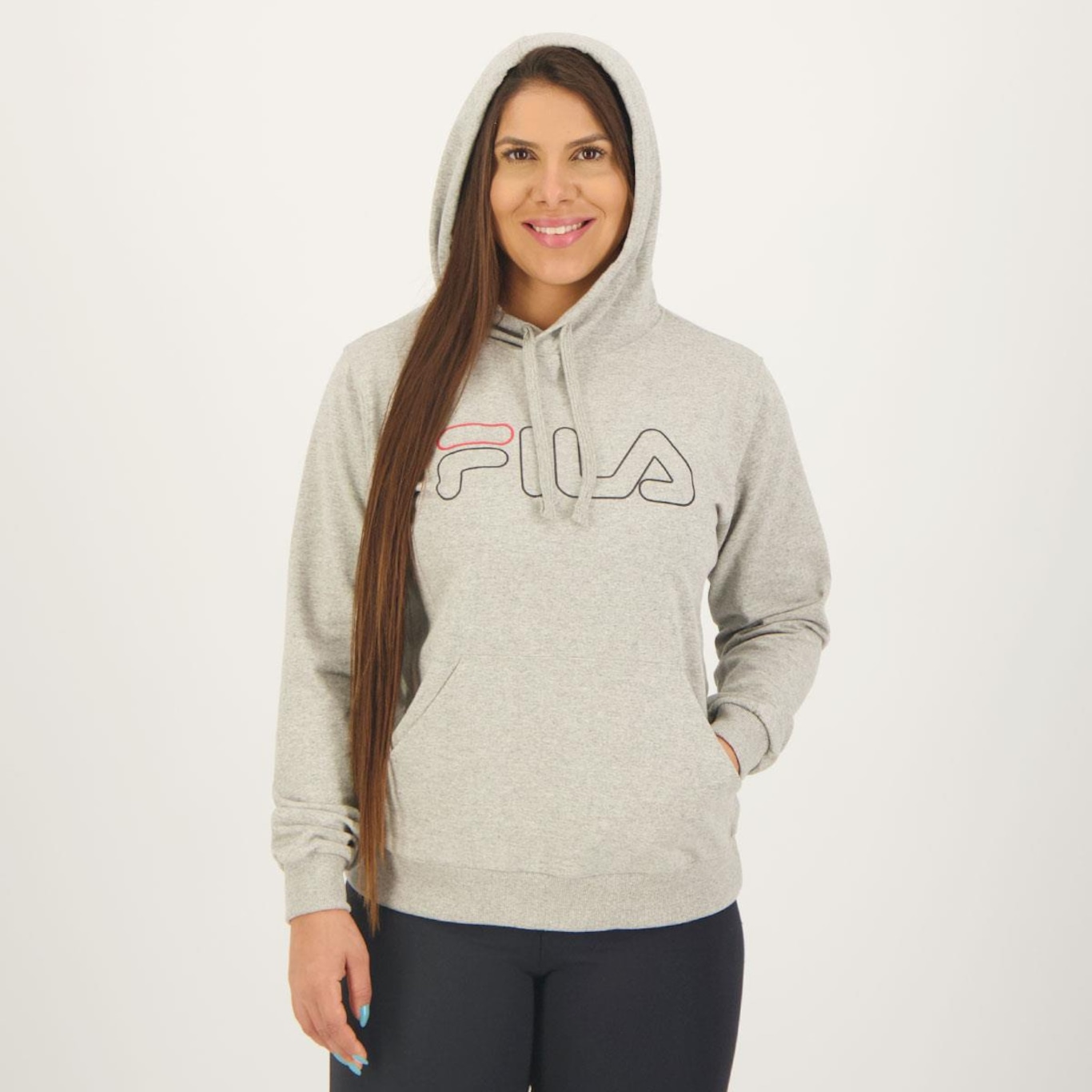 Blusão de Moletom com Capuz Fila Outline Basic - Feminino - Foto 5