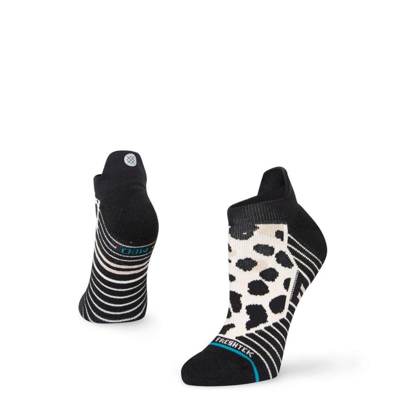 Meia Cano Curto Stance Spot Check Leopardo Estampado - Adulto - Foto 1