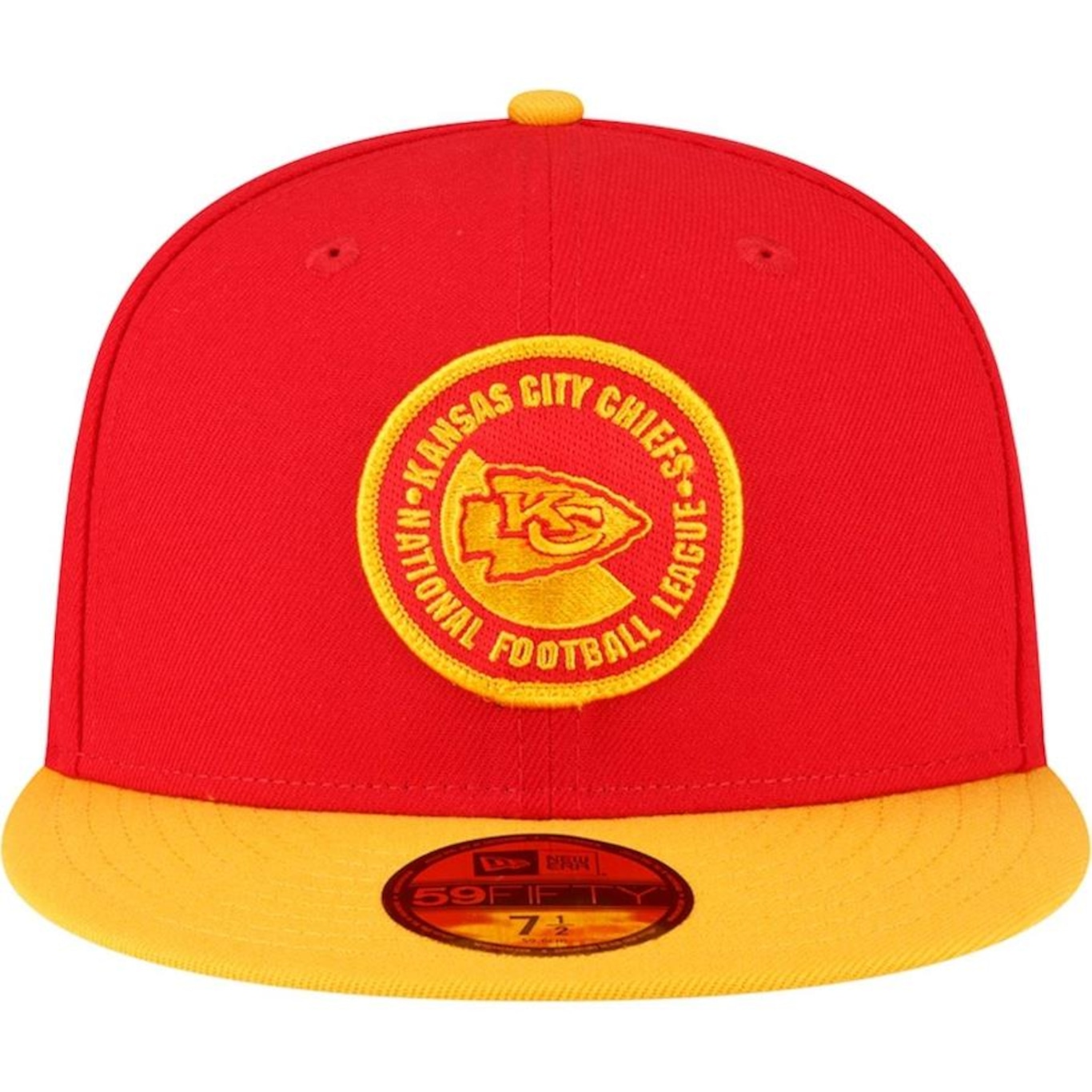 Boné Aba Reta New Era 59Fifty Fitted Kansas City Chiefs Sideline 2023 Team Patch - Fechado - Masculino - Foto 1