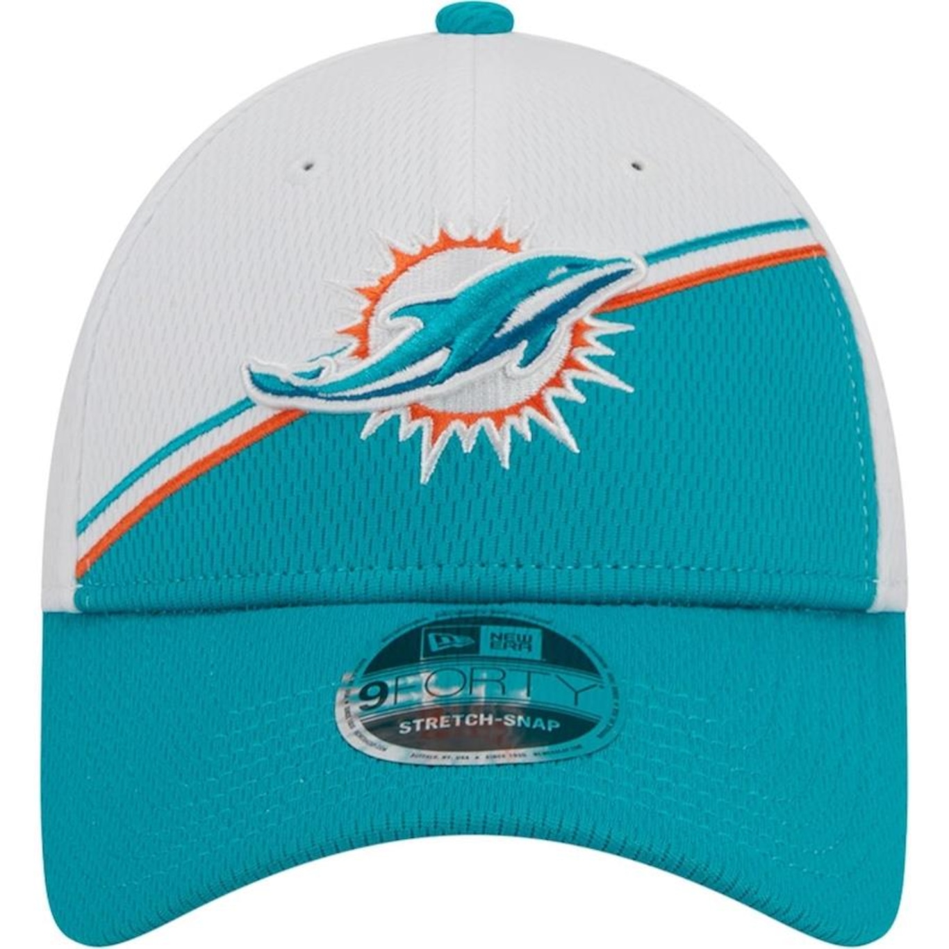 Boné Aba Curva New Era 9Forty Stretch Snap Miami Dolphins Sideline 2023 - Snapback - Masculino - Foto 2