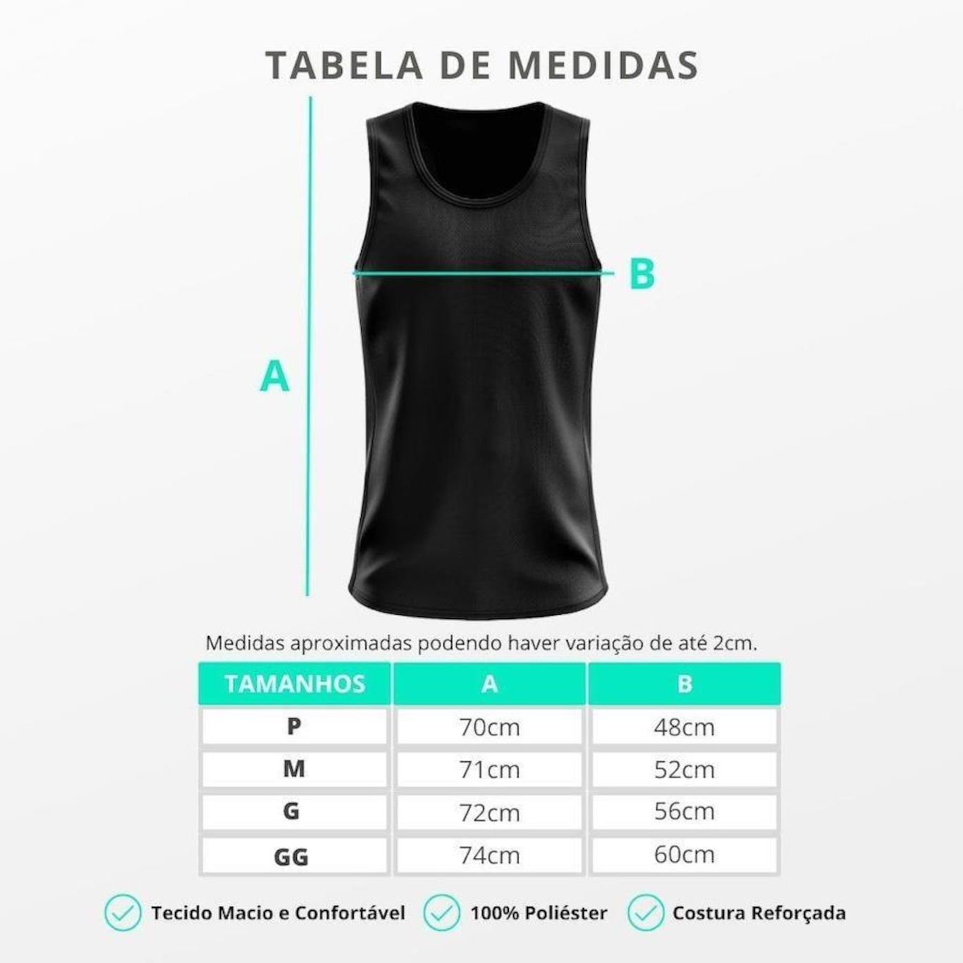 Kit Camisetas Regata Dellas Fit Lisa Básica Dry - Masculina - 9 Unidades - Foto 4