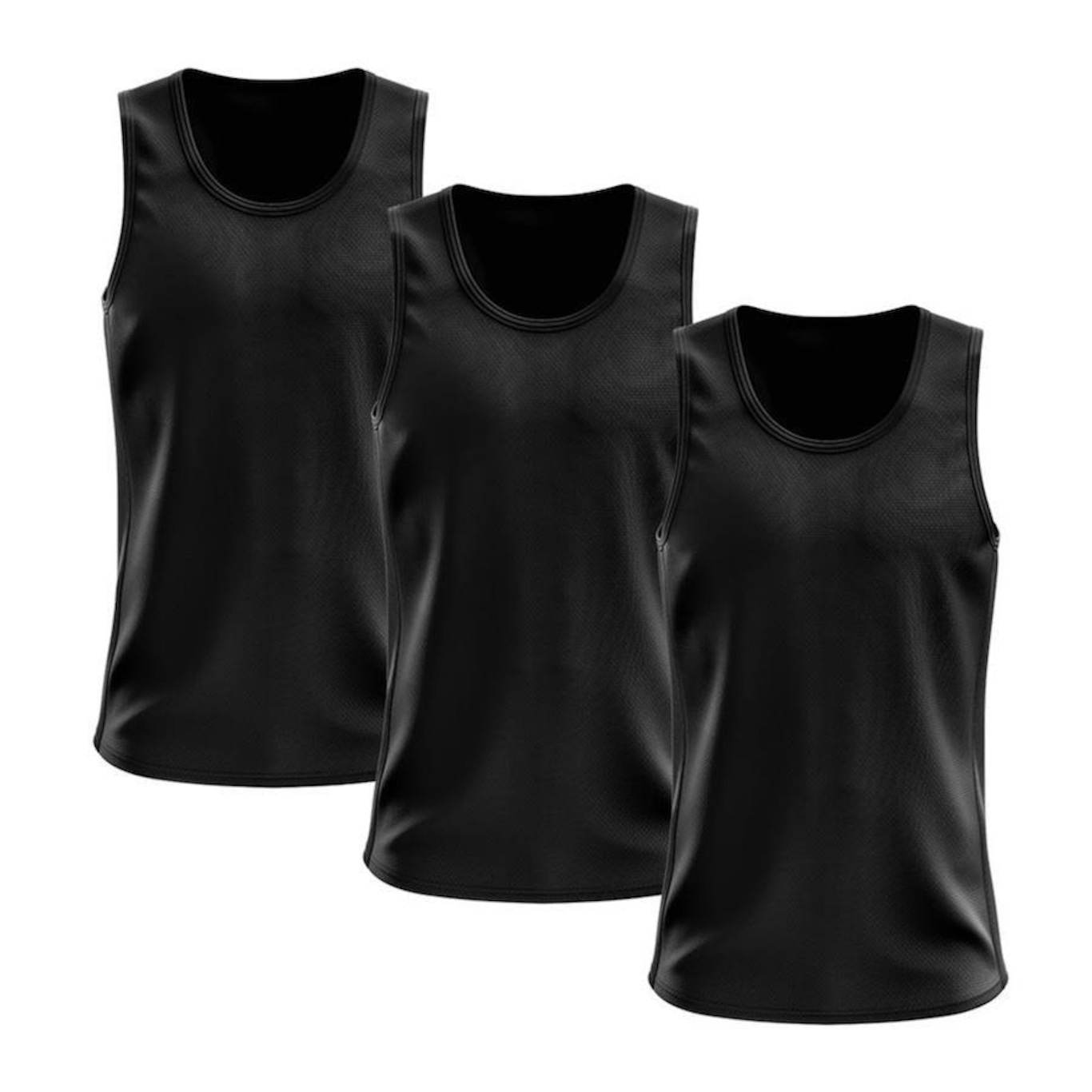 Kit Camisetas Regata Dellas Fit Lisa Básica Dry - Masculina - 3 Unidades - Foto 1