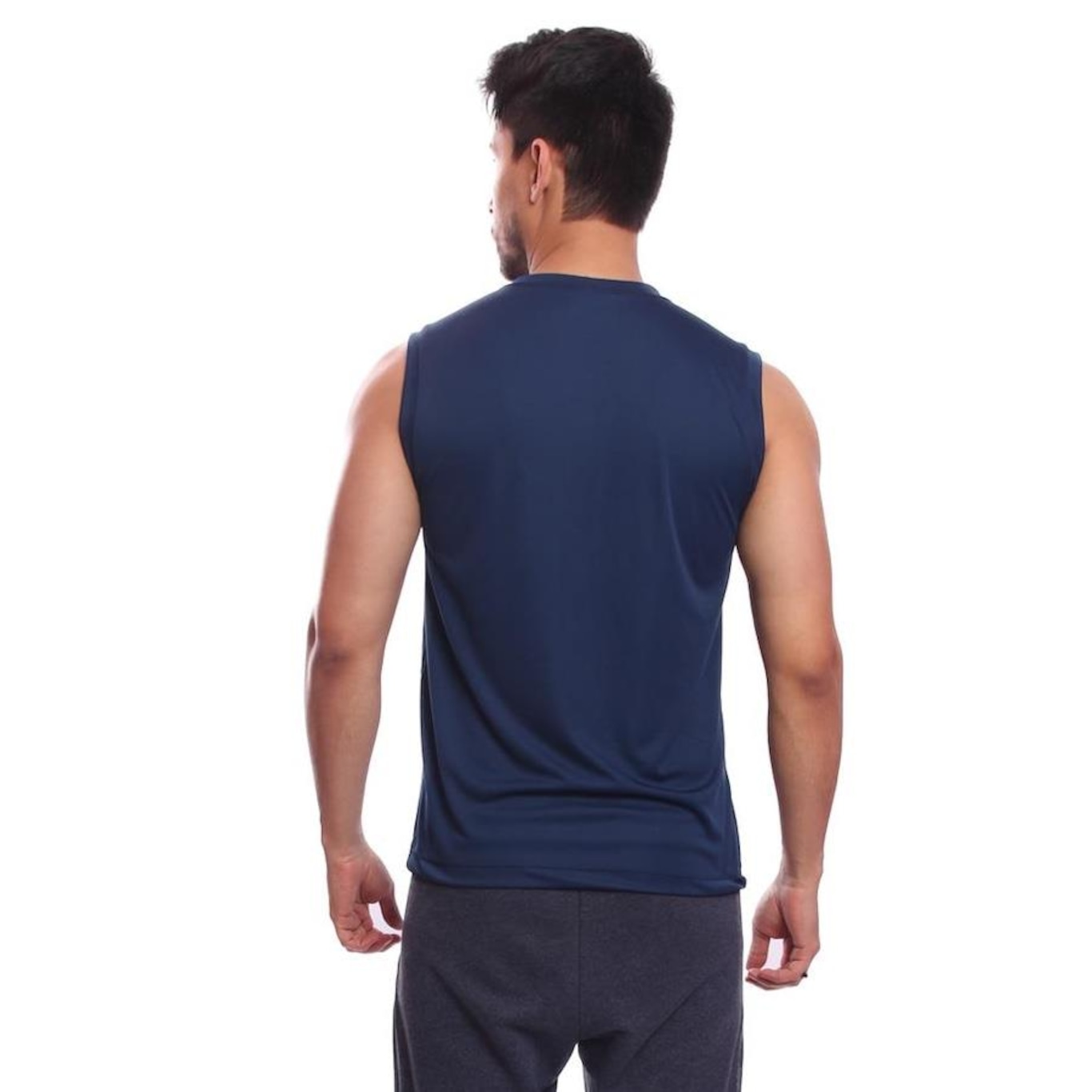 Kit Camisetas Regata Dellas Fit Lisa Básica Dry - Masculina - 3 Unidades - Foto 5