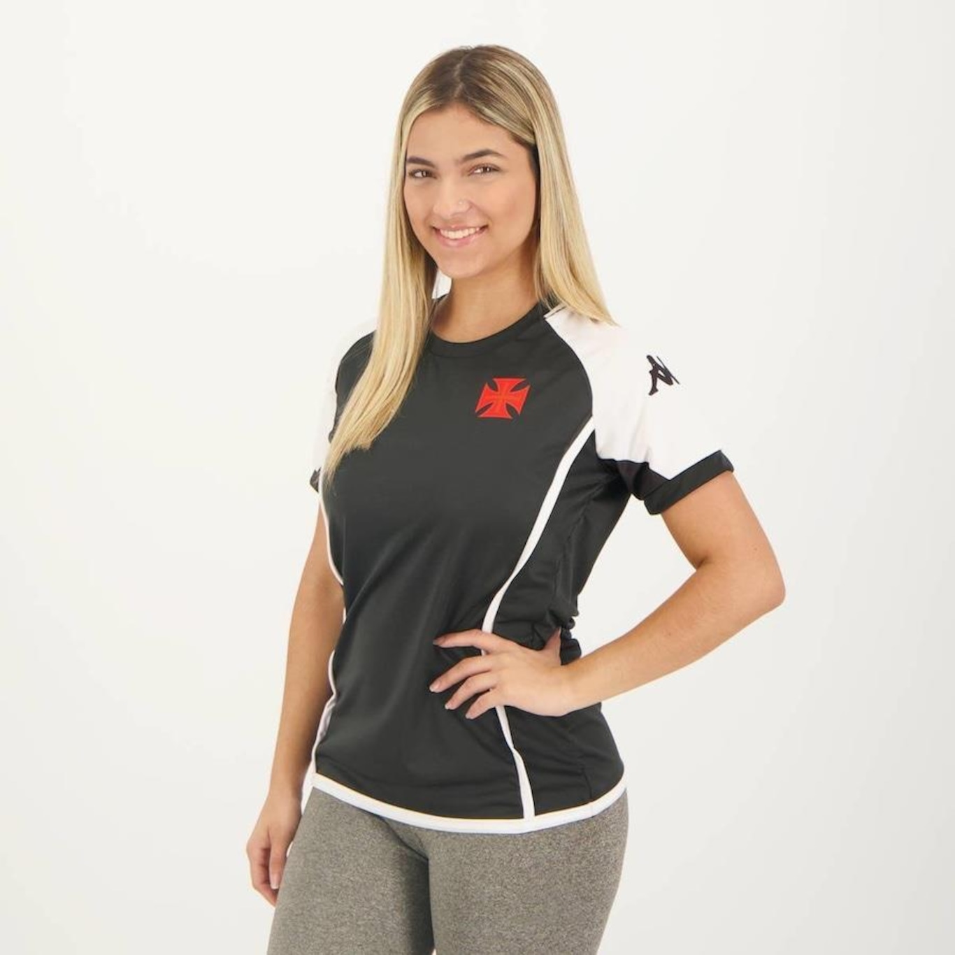 Camisa do Vasco Supporter Basic Kappa - Feminina - Foto 3