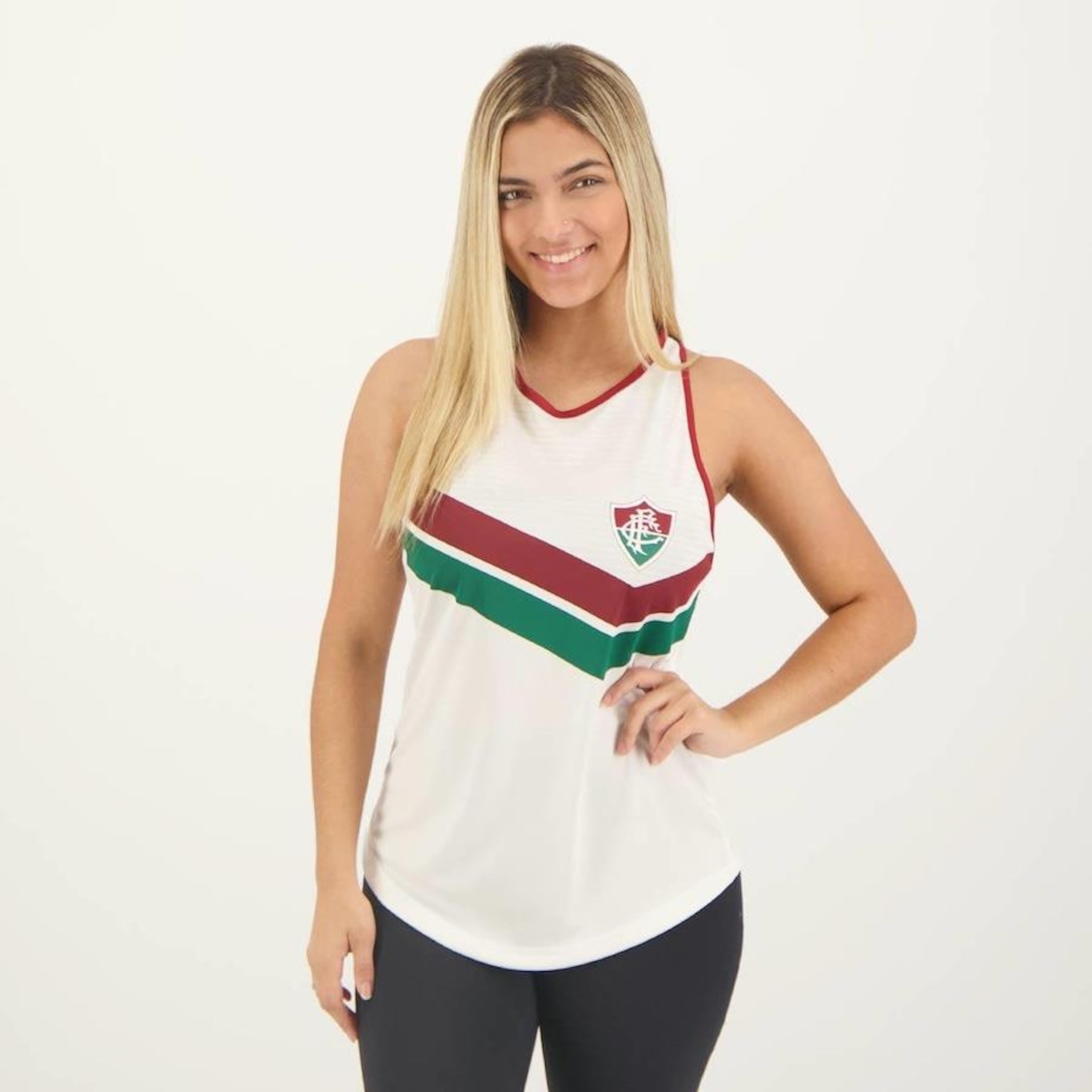 Camiseta Regata do Fluminense Futfanatics Joyful - Feminina - Foto 1