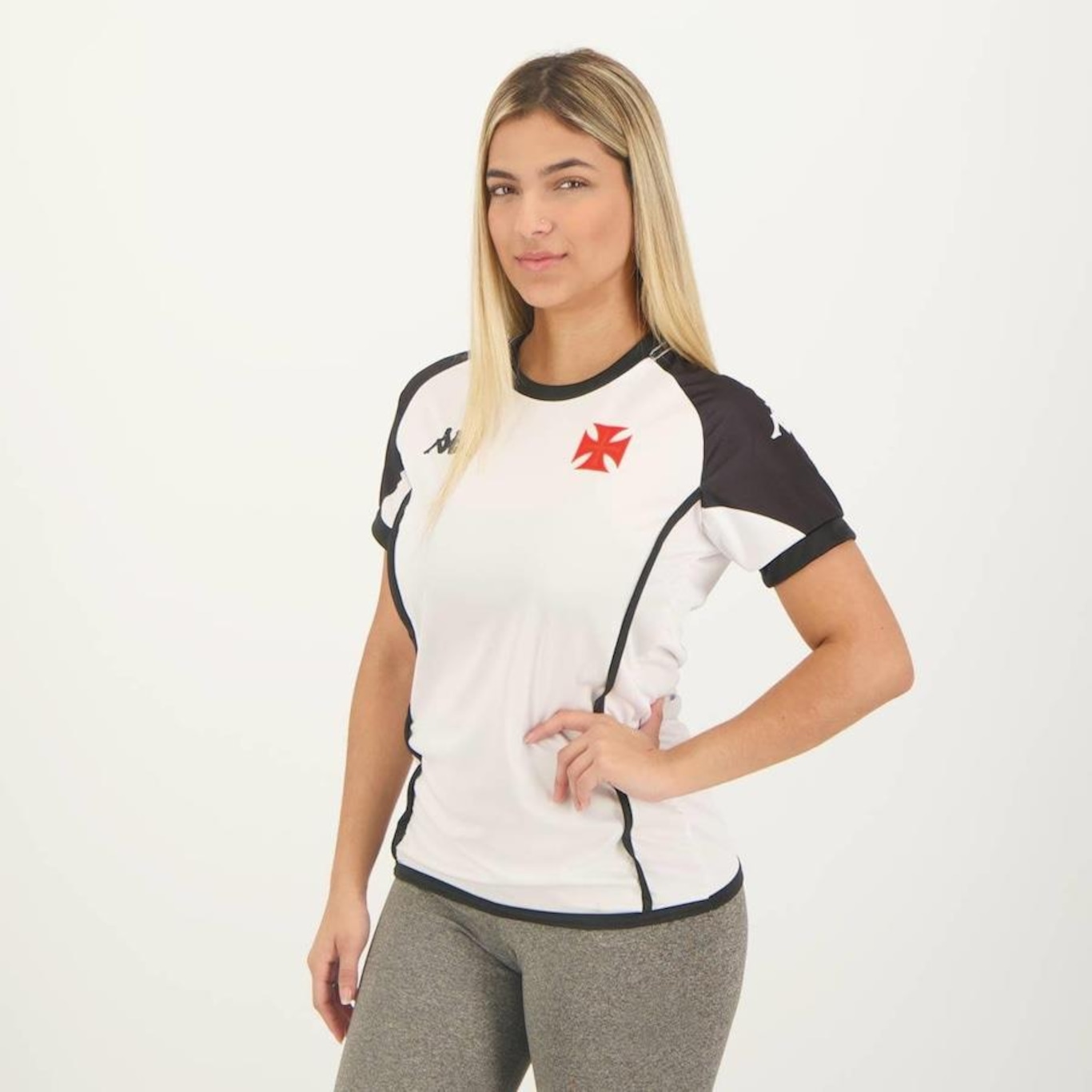 Camisa do Vasco Supporter Basic Kappa - Feminina - Foto 3