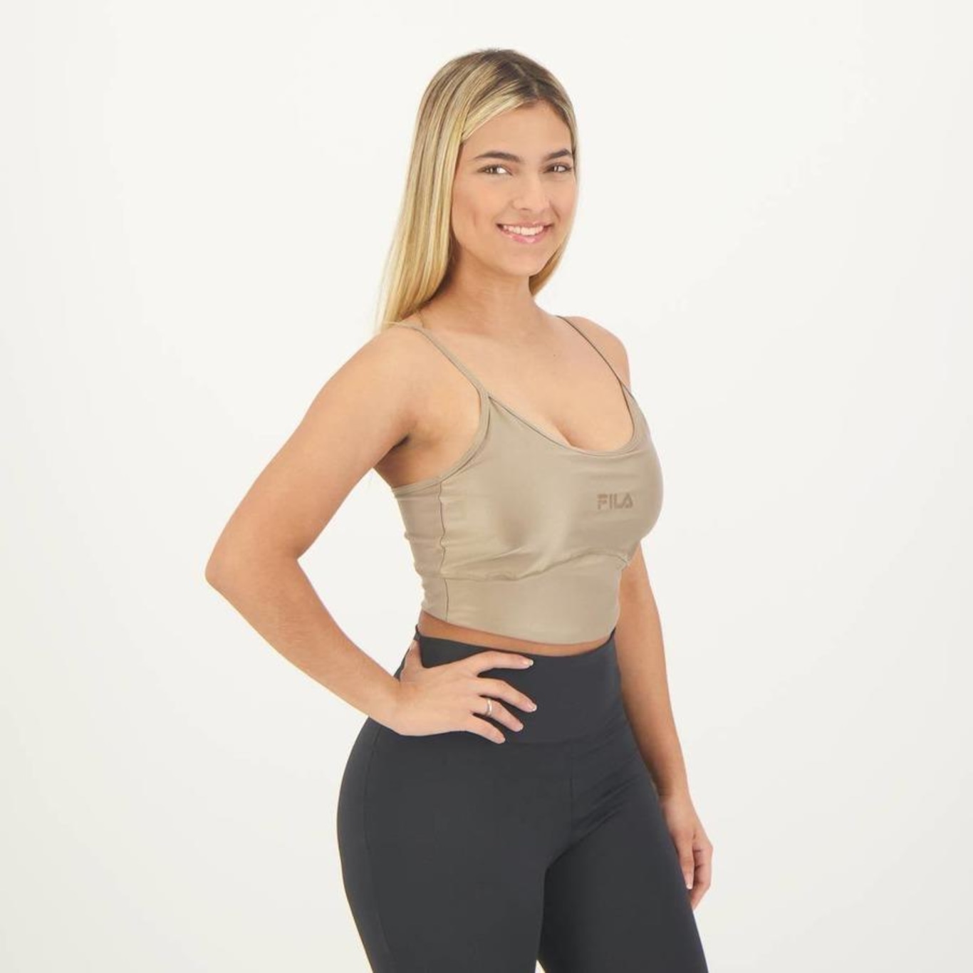 Top Fitness sem Bojo Fila Long Life Studio II - Feminino - Foto 4