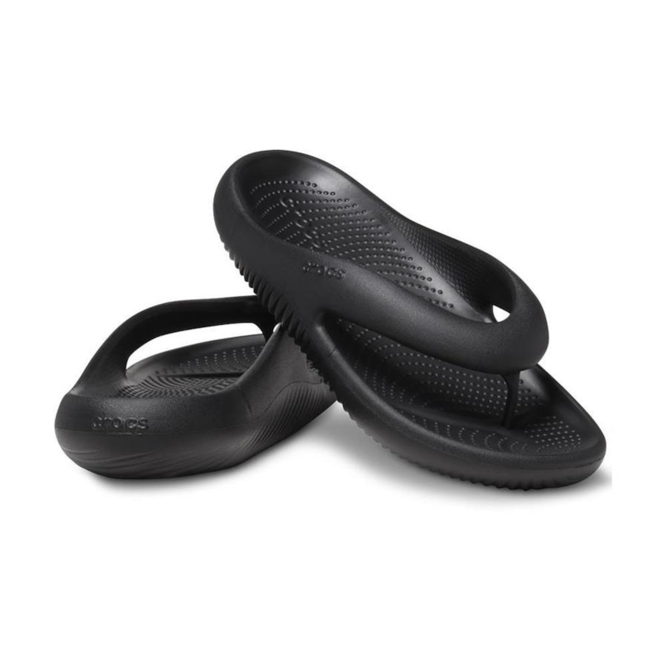 Chinelo Crocs Mellow Flip Black - Unissex - Foto 3