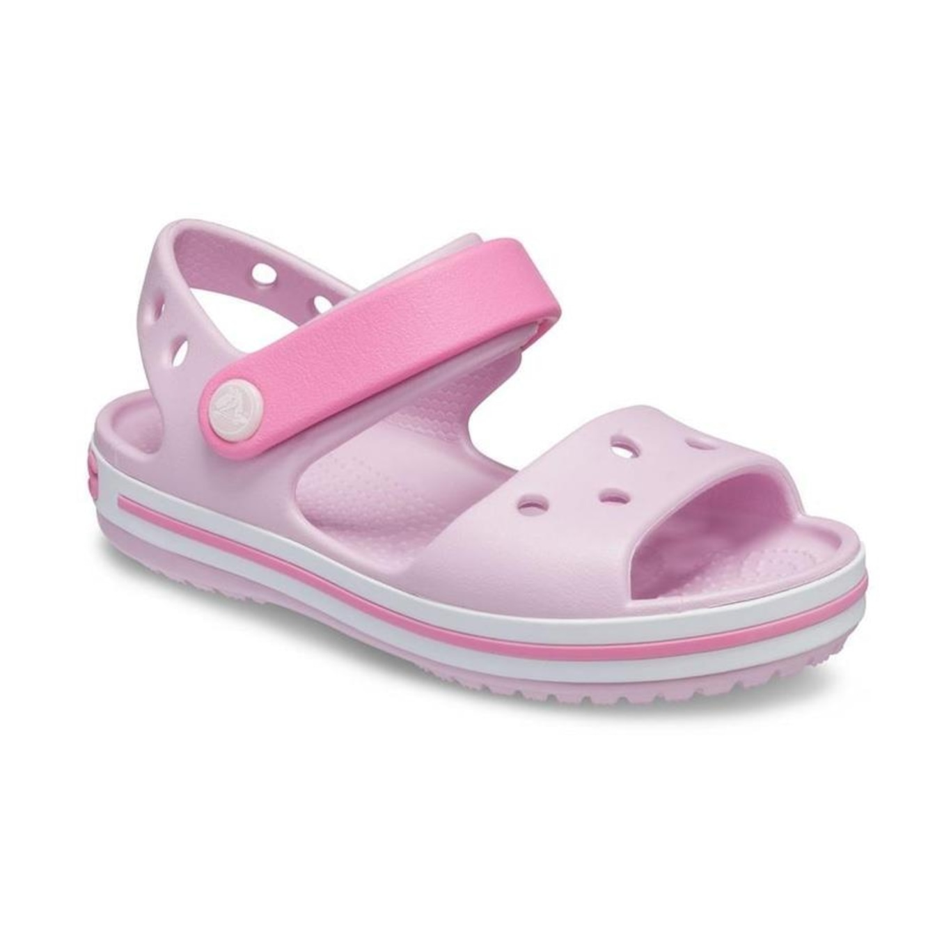 Sandália Crocs Crocband Sandal Kids Ballerina - Infantil - Foto 3